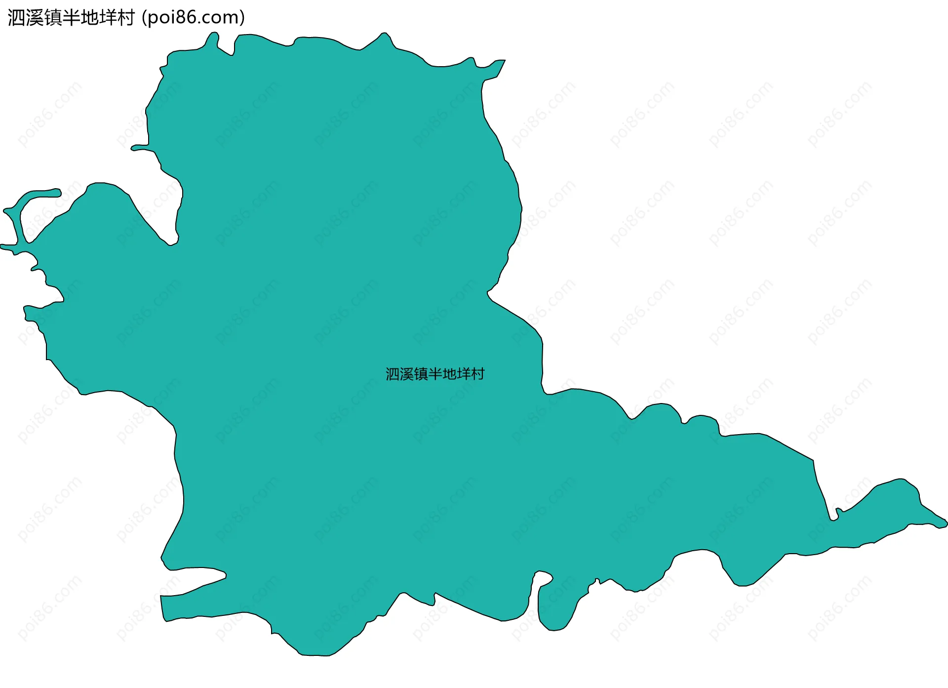 泗溪镇半地垟村边界地图