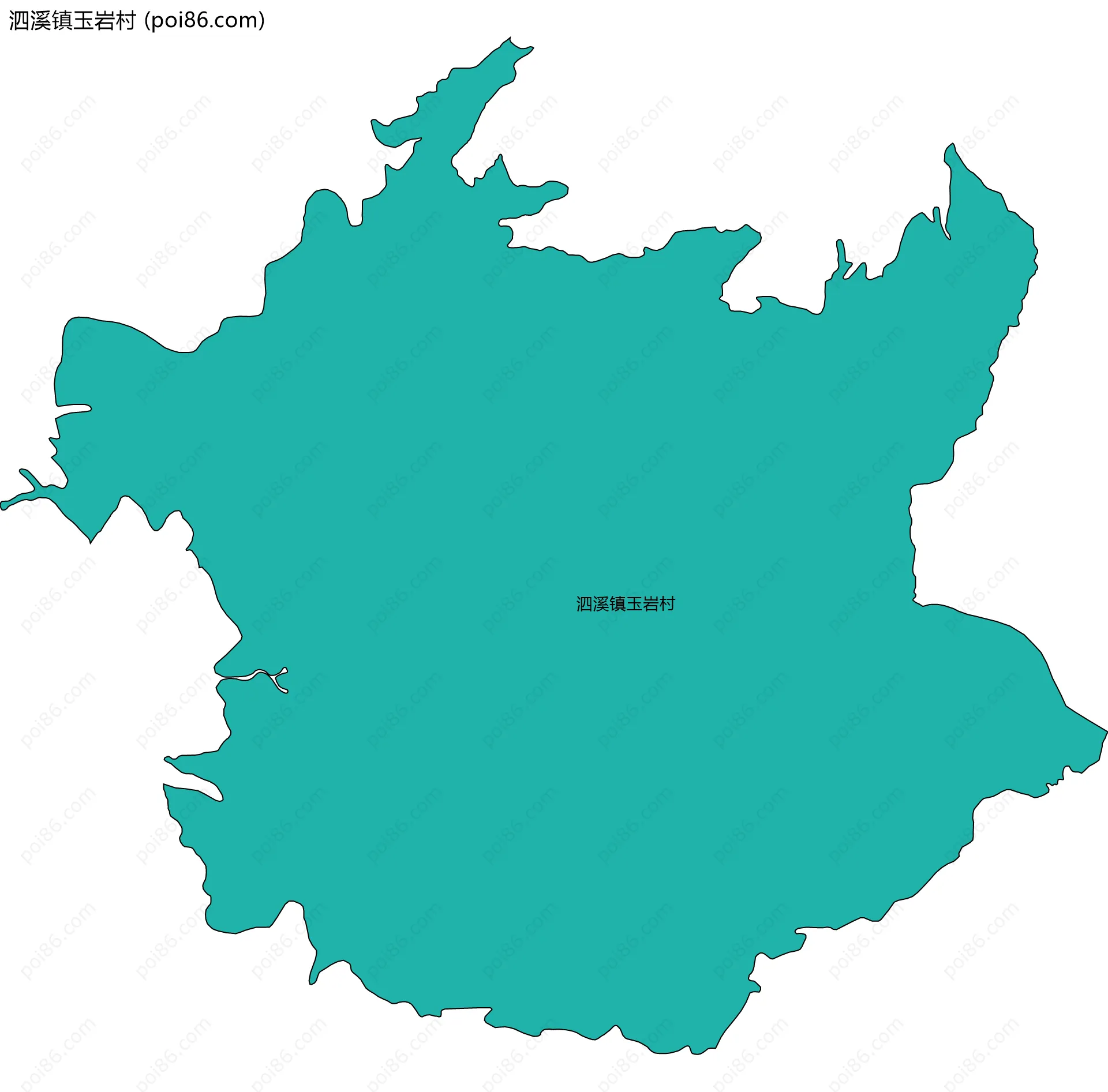 泗溪镇玉岩村边界地图