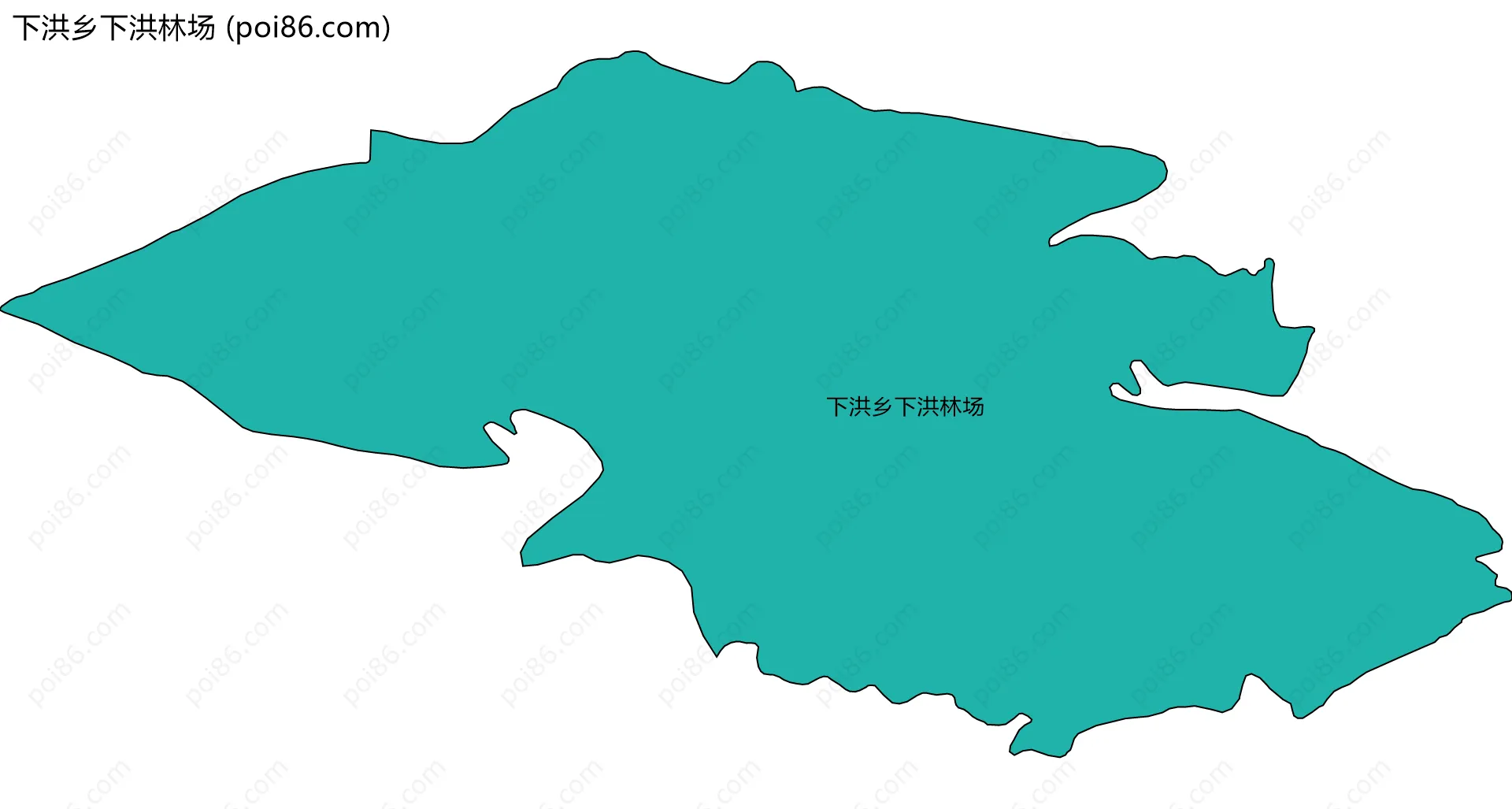 下洪乡下洪林场边界地图(五级行政区划)