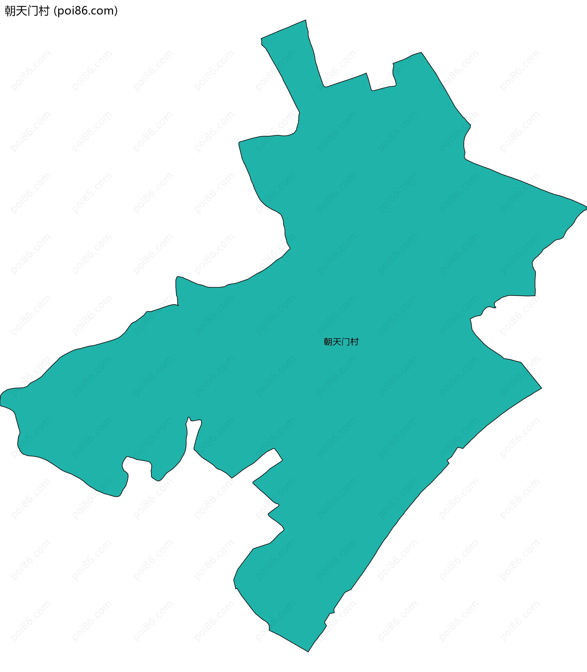 朝天门村边界地图