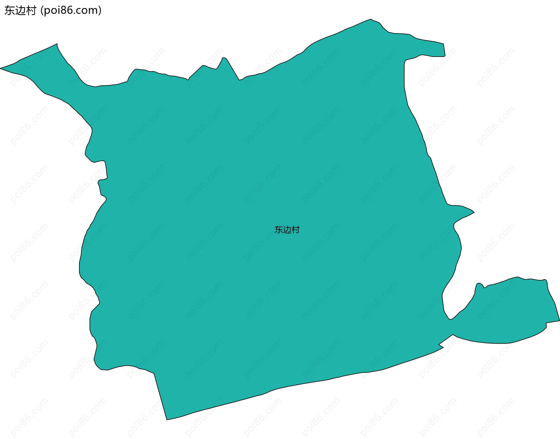 东边村边界地图