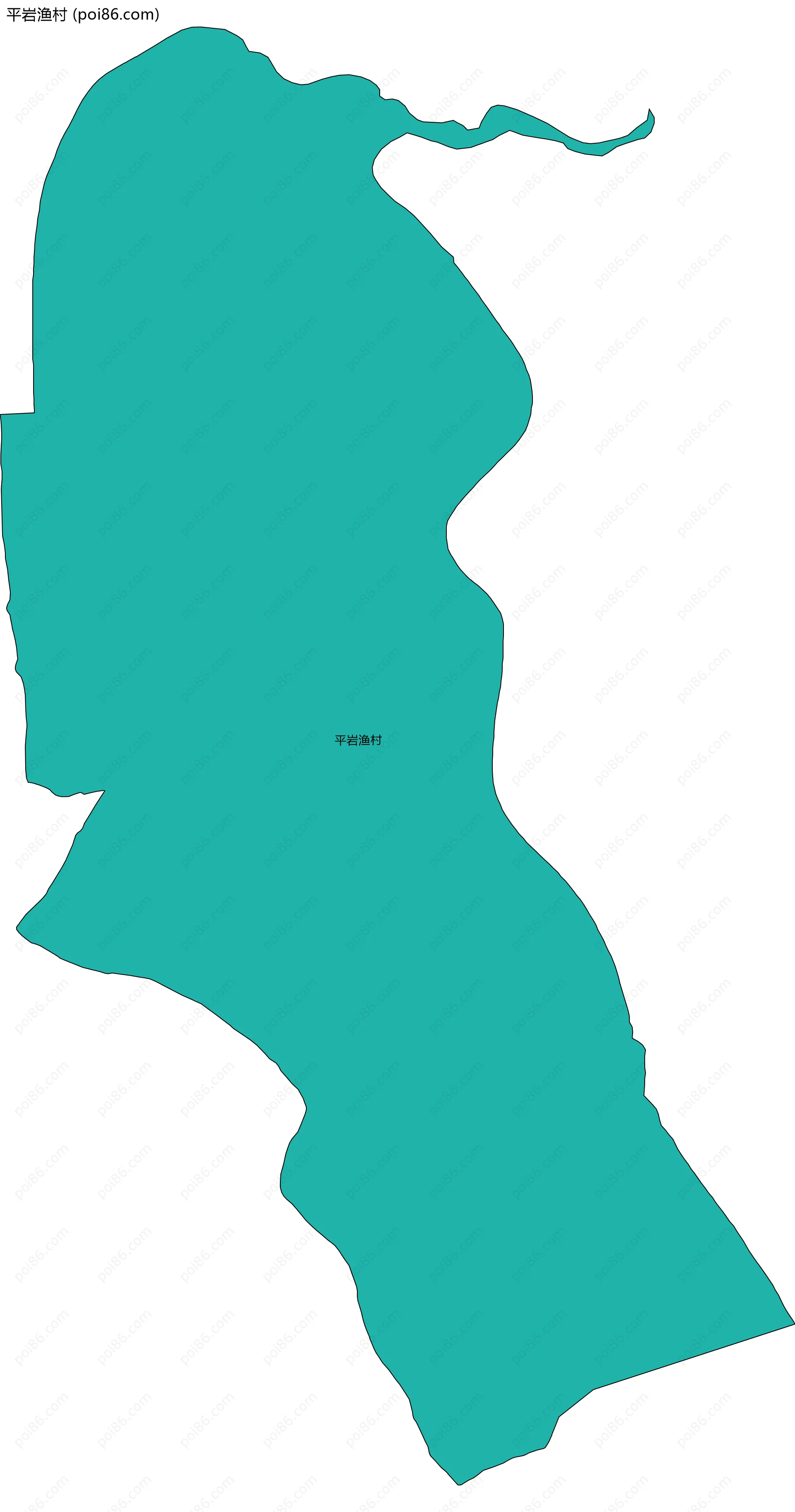 平岩渔村边界地图