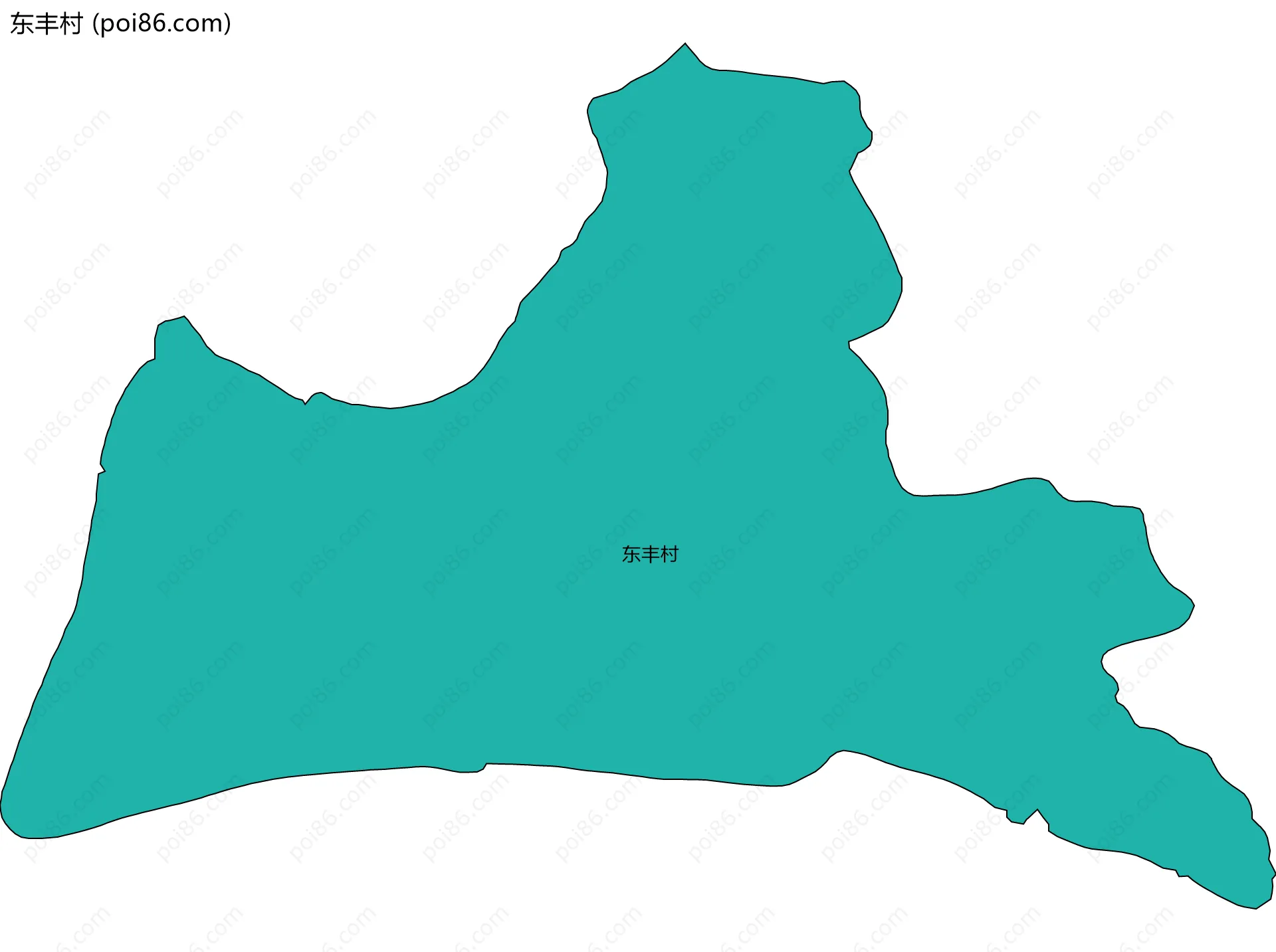 东丰村边界地图