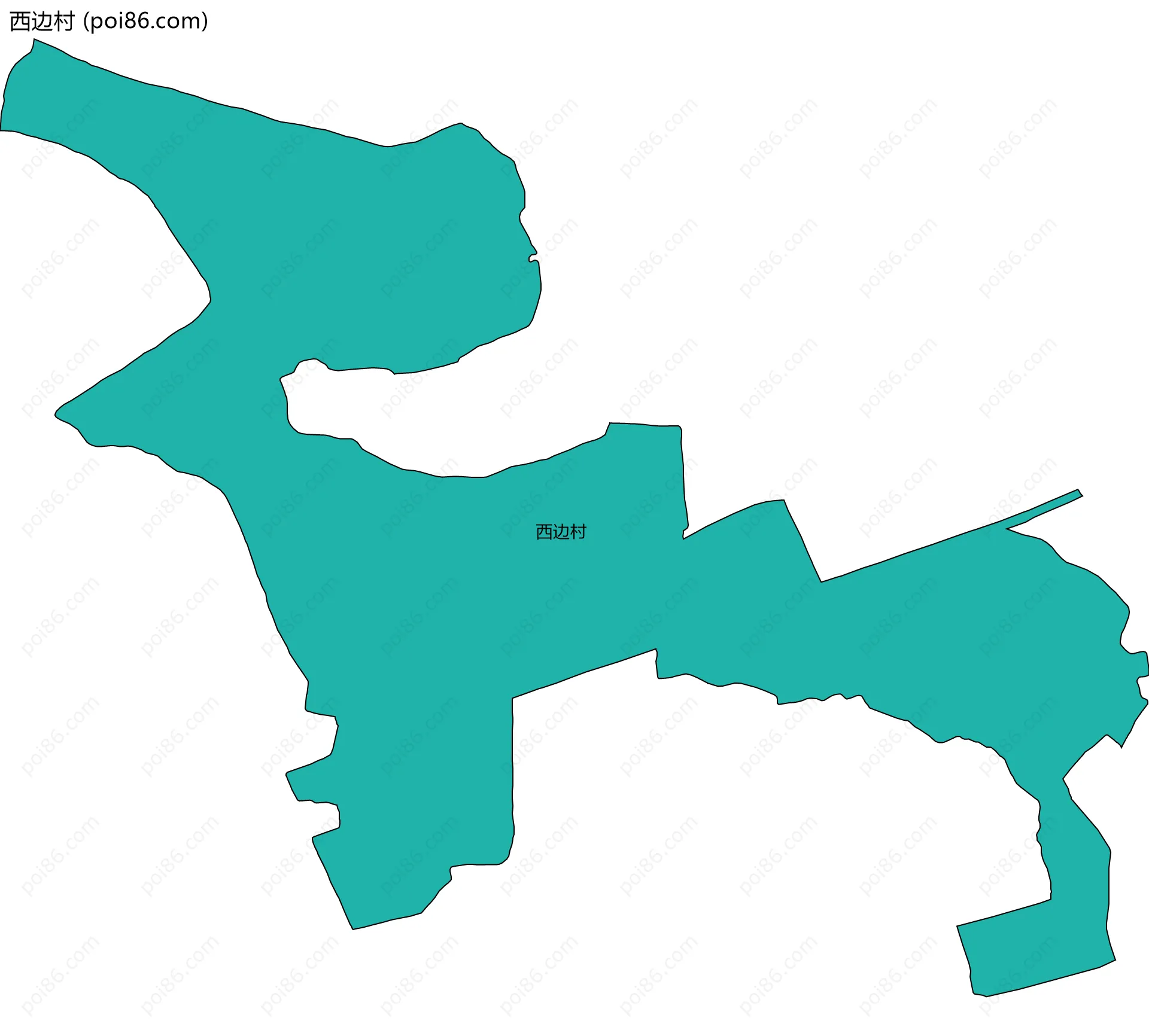 西边村边界地图