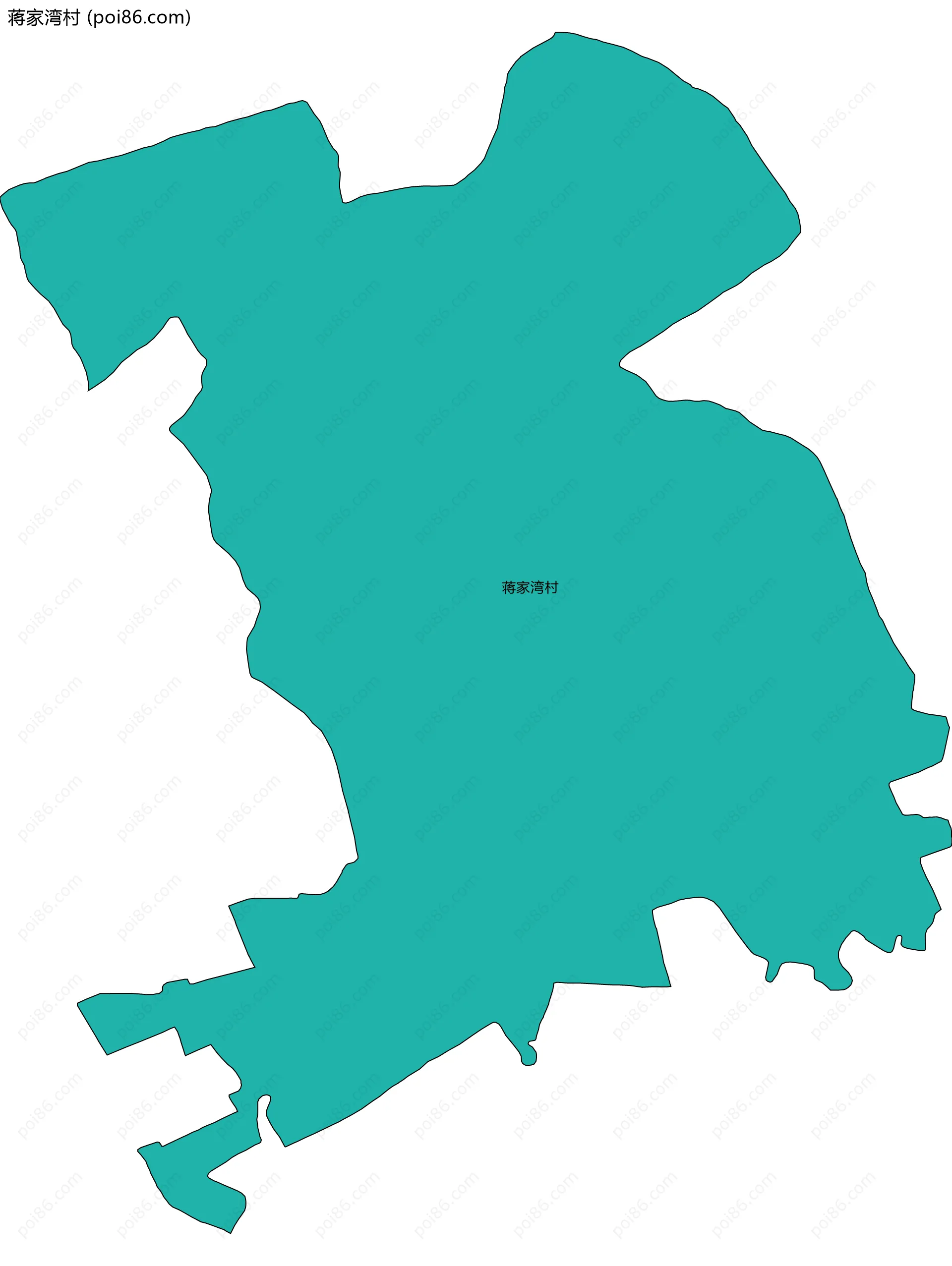 蒋家湾村边界地图