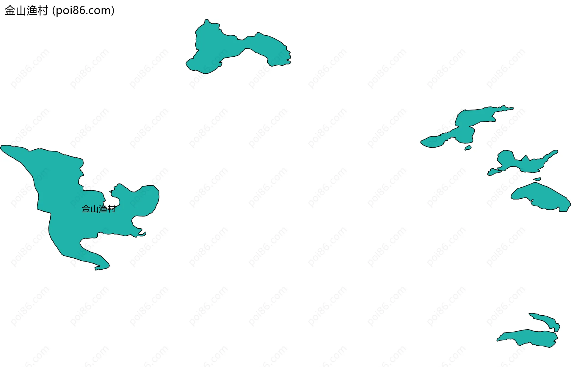 金山渔村边界地图