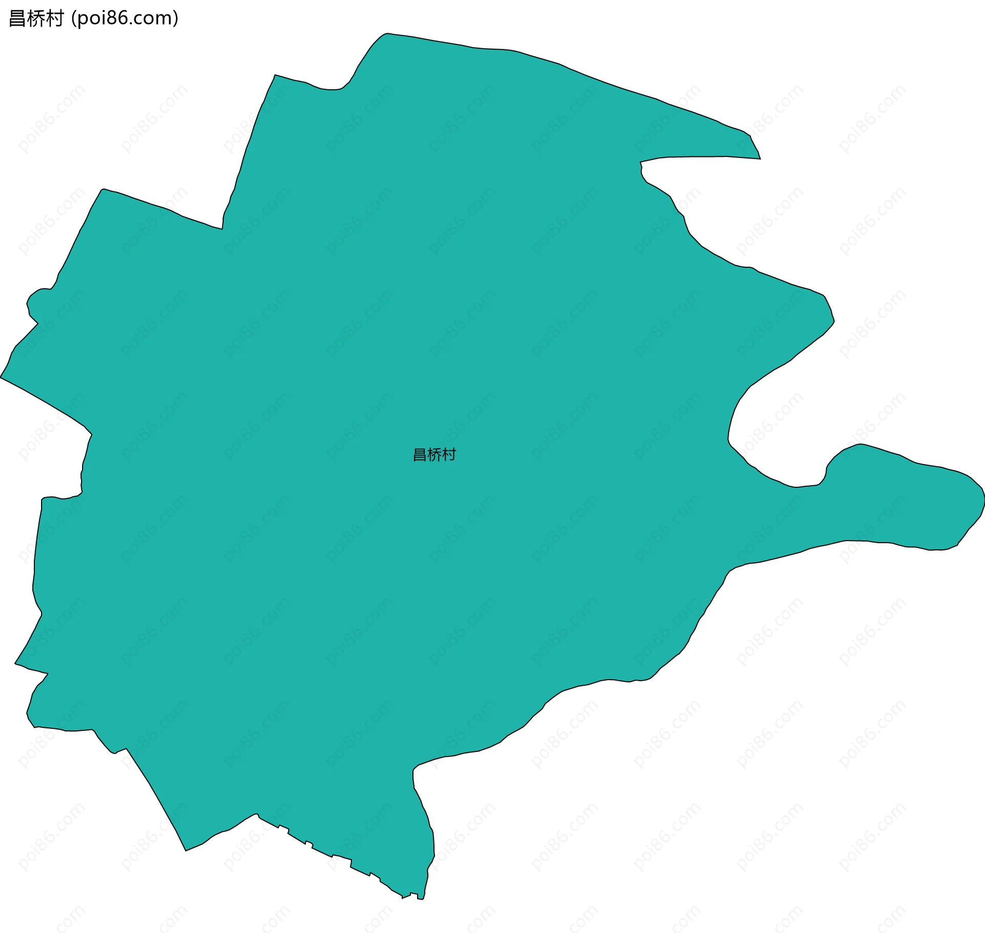 昌桥村边界地图