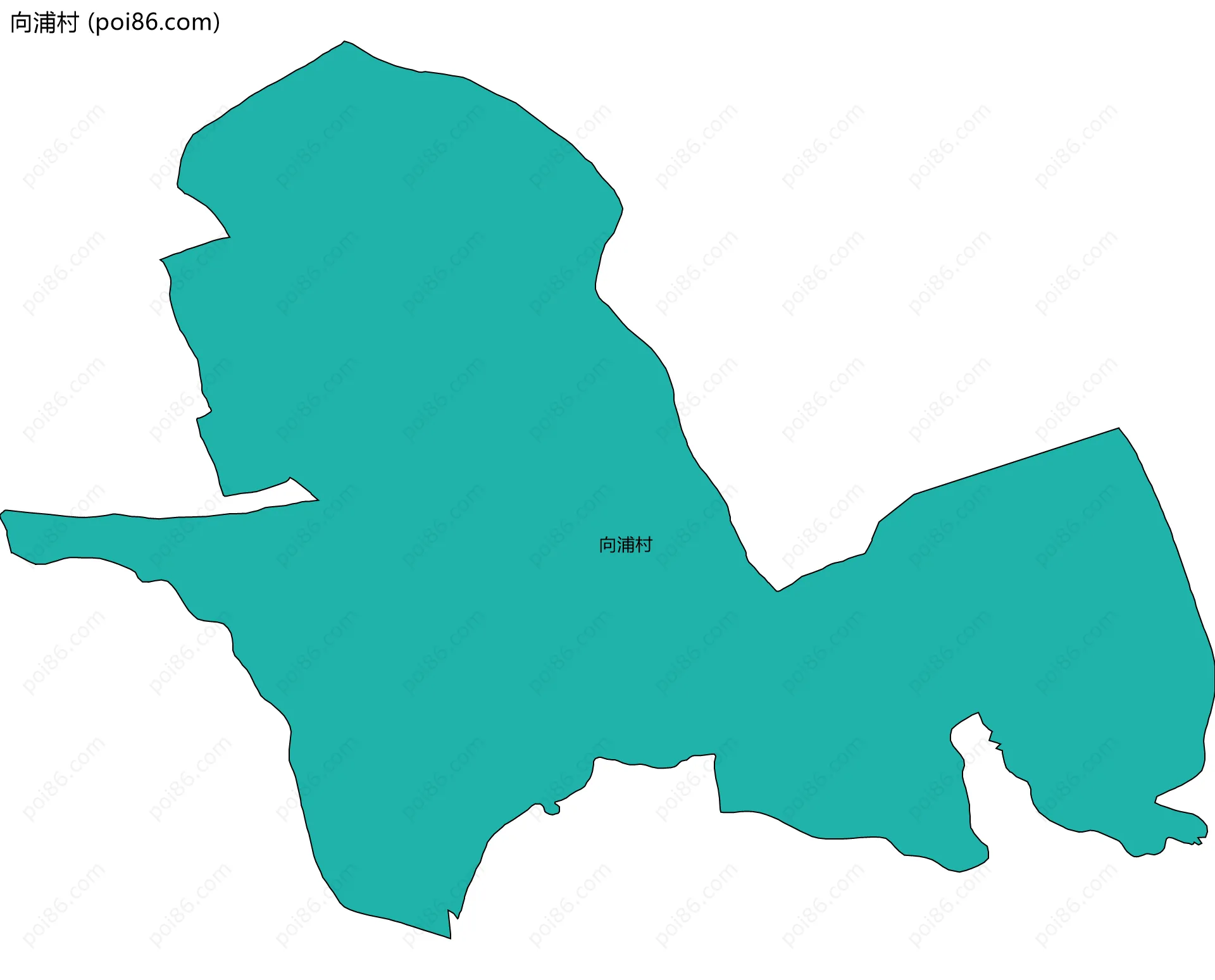 向浦村边界地图