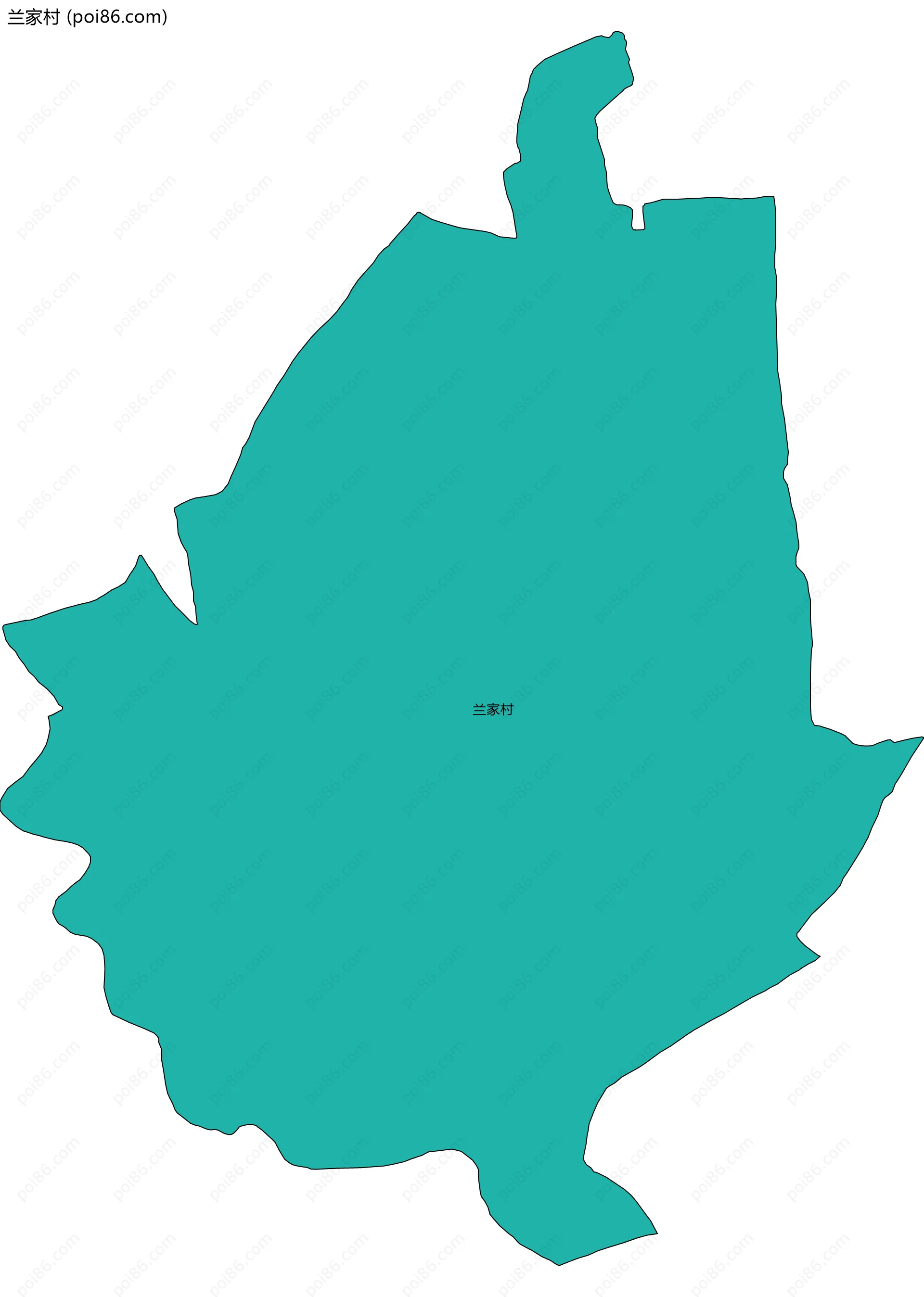 兰家村边界地图