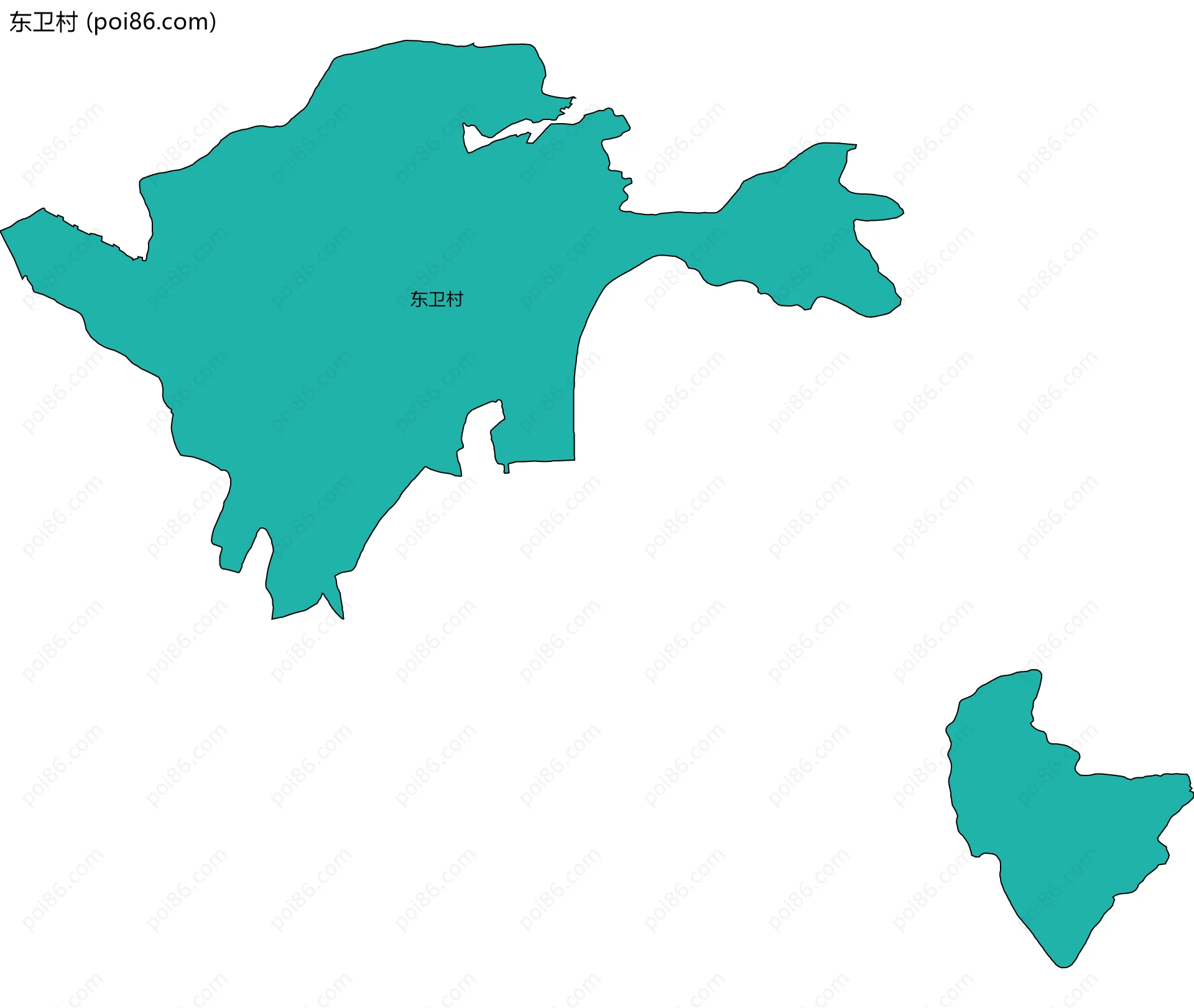 东卫村边界地图