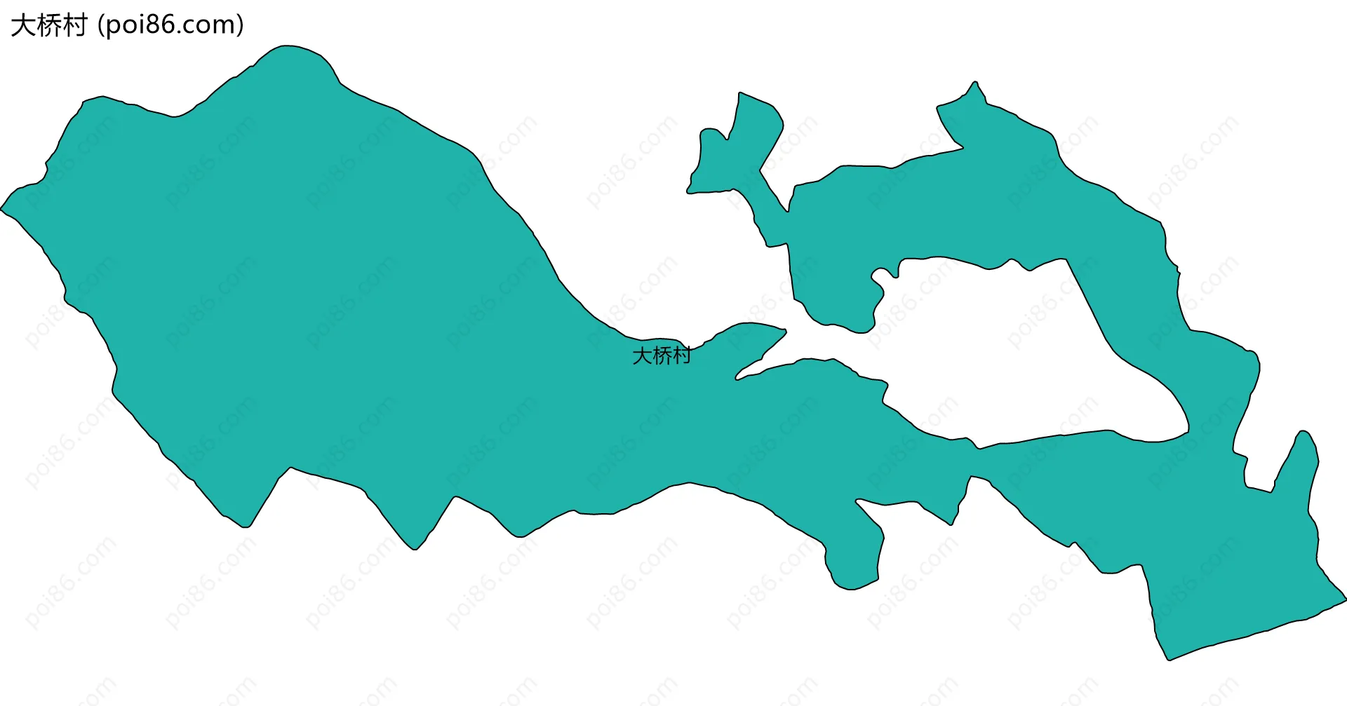 大桥村边界地图