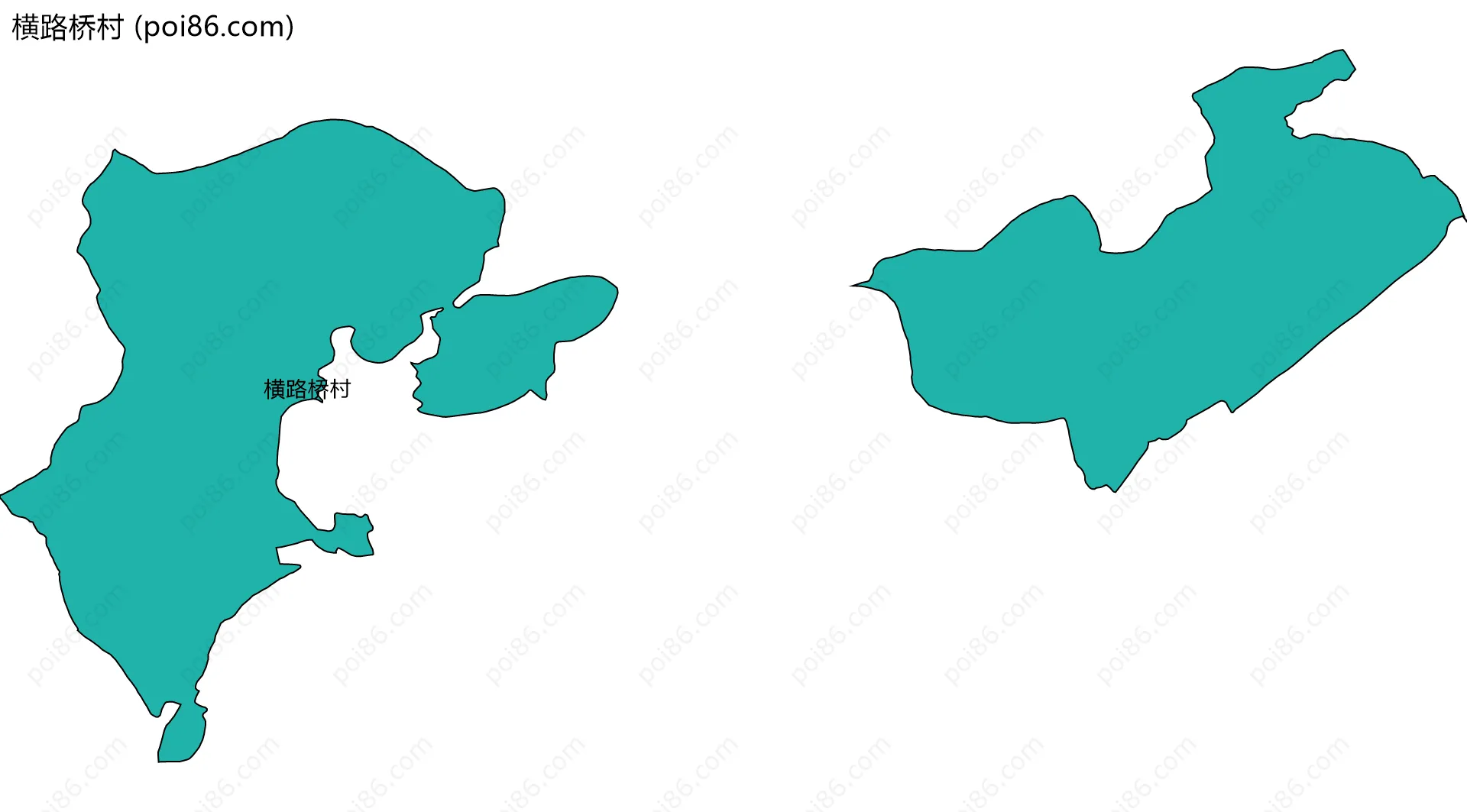 横路桥村边界地图