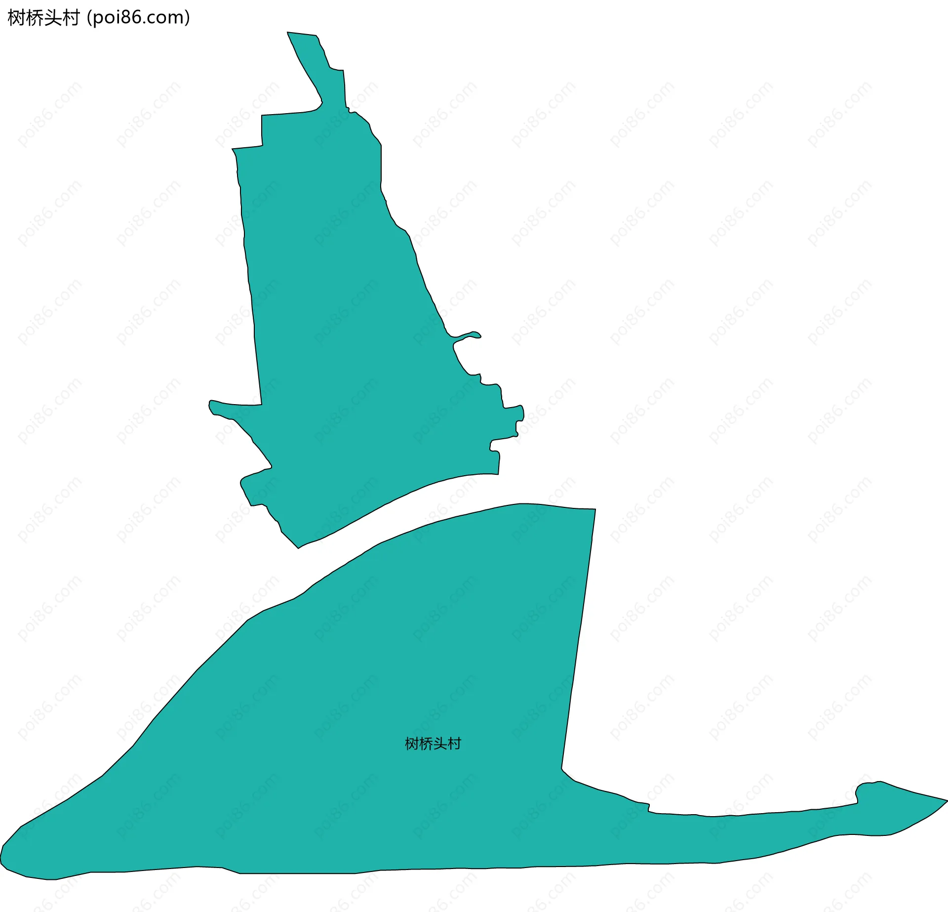 树桥头村边界地图