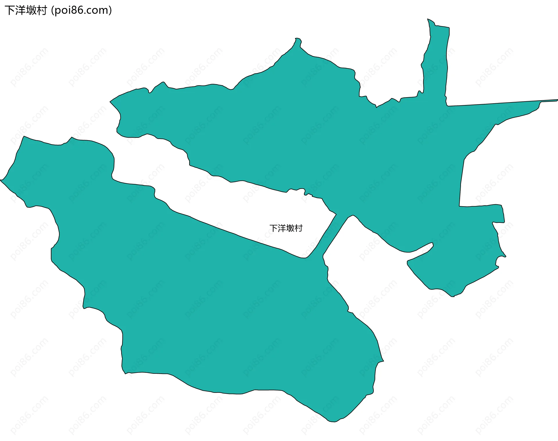 下洋墩村边界地图