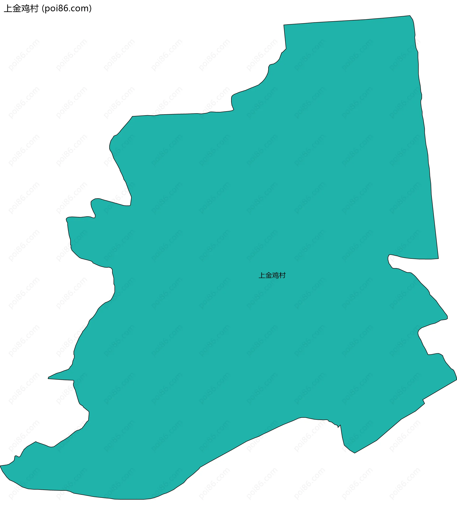 上金鸡村边界地图