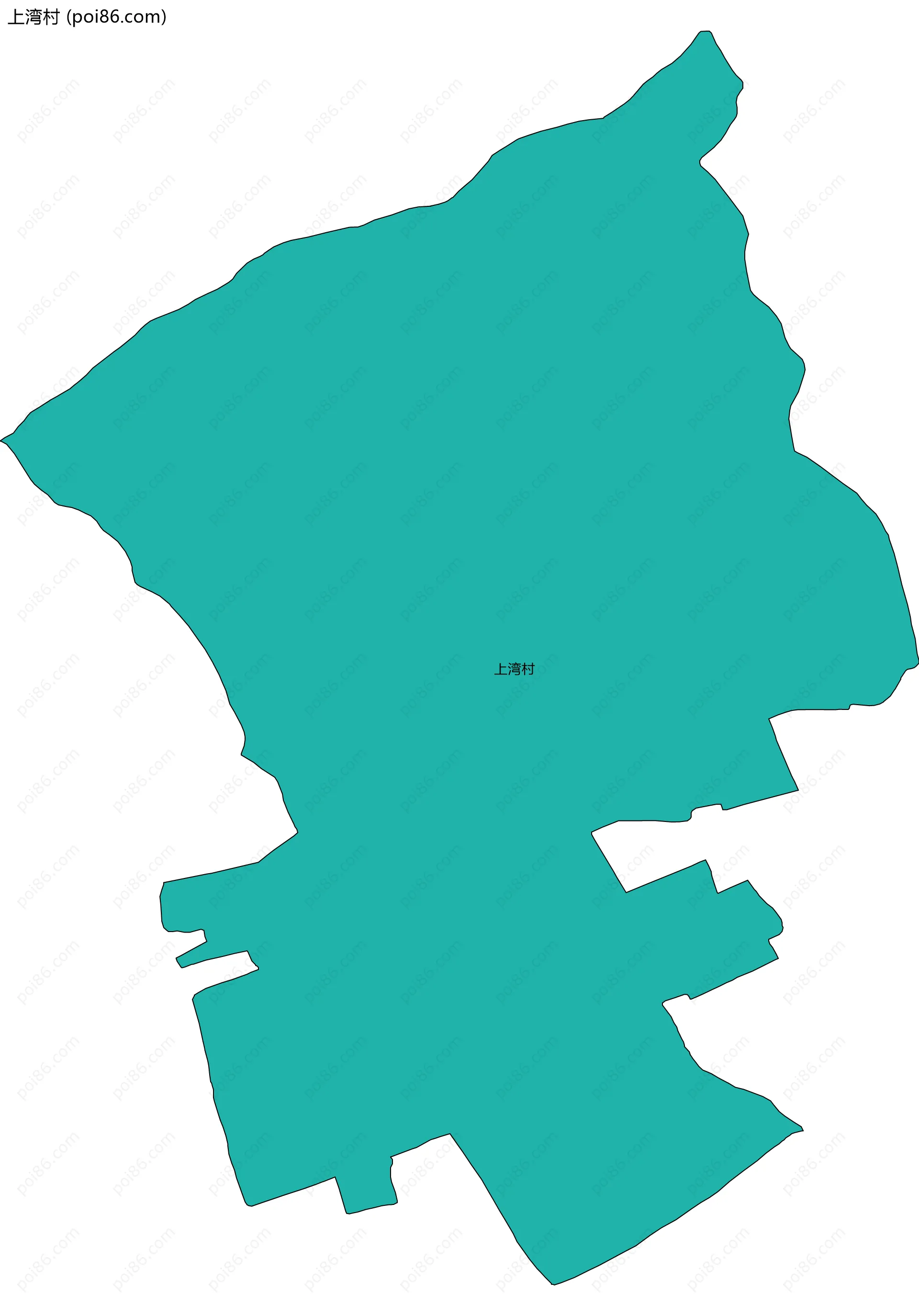 上湾村边界地图