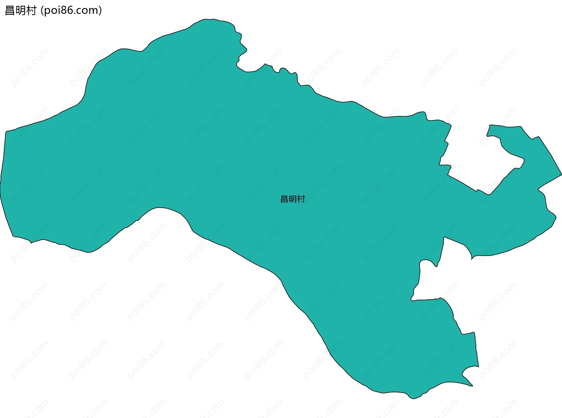 昌明村边界地图