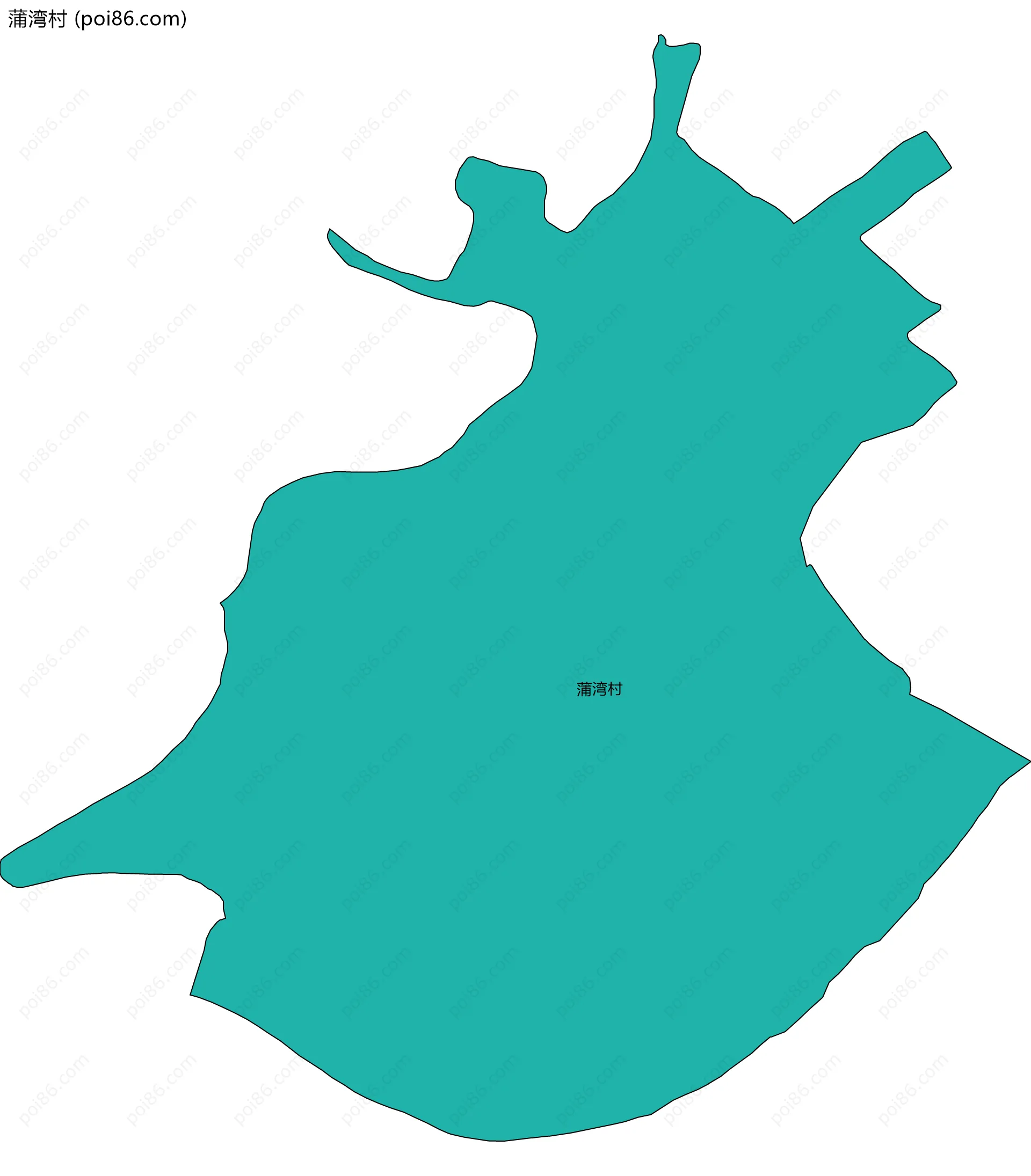 蒲湾村边界地图