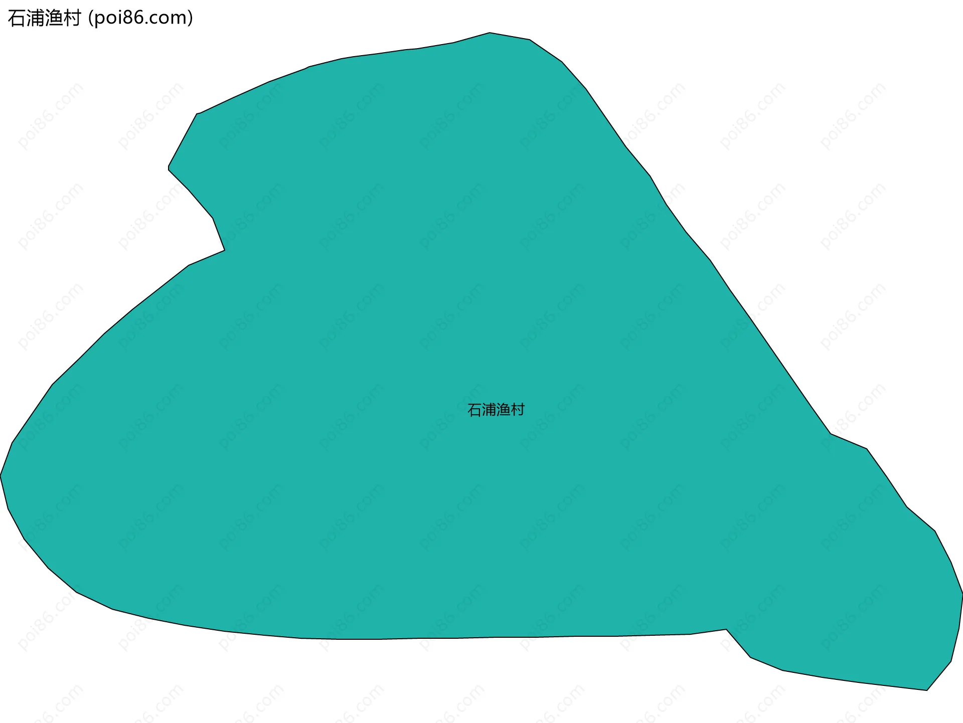 石浦渔村边界地图