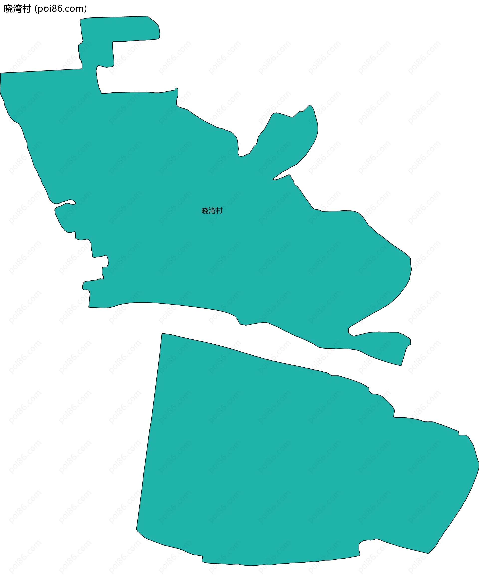 晓湾村边界地图