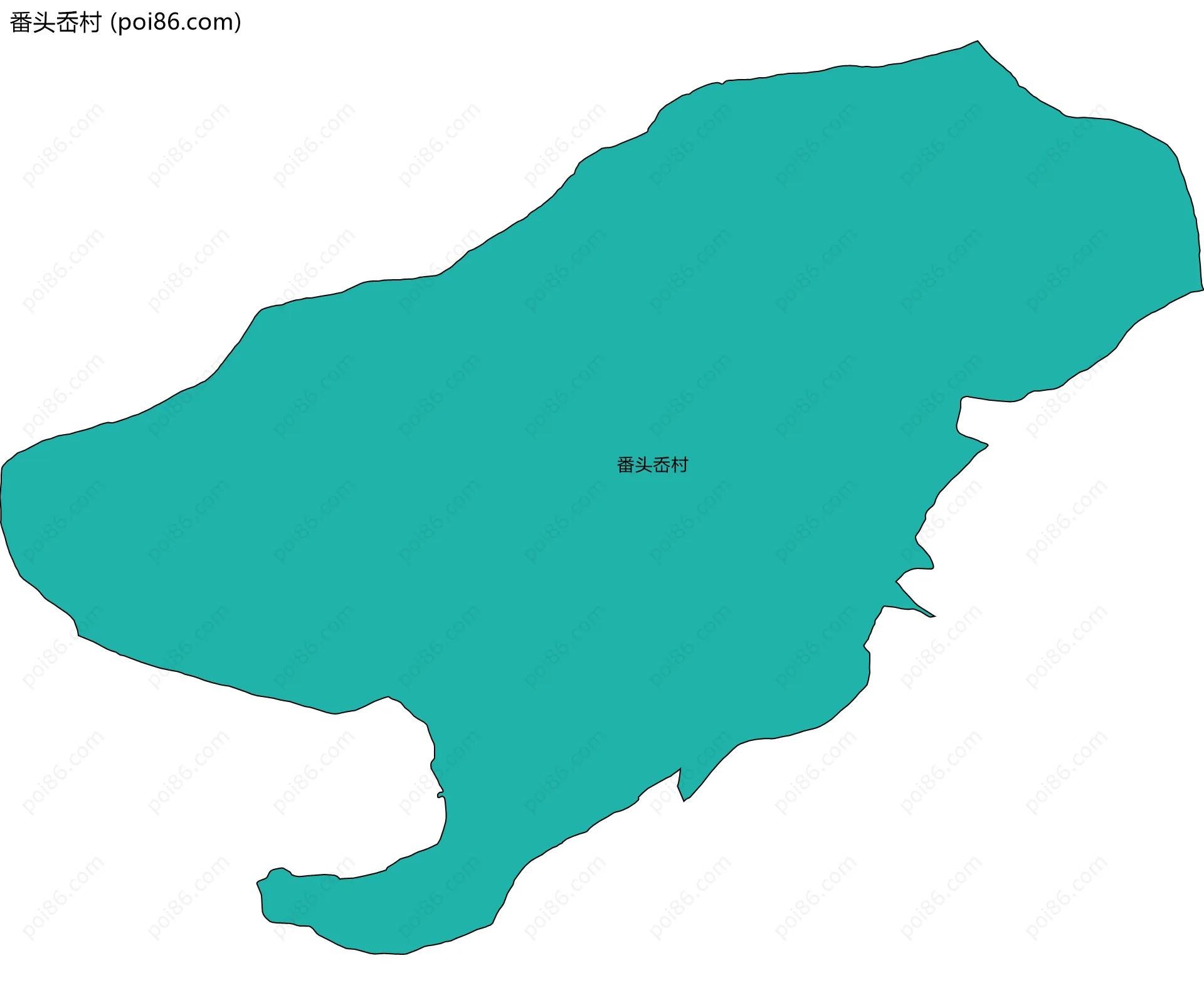 番头岙村边界地图