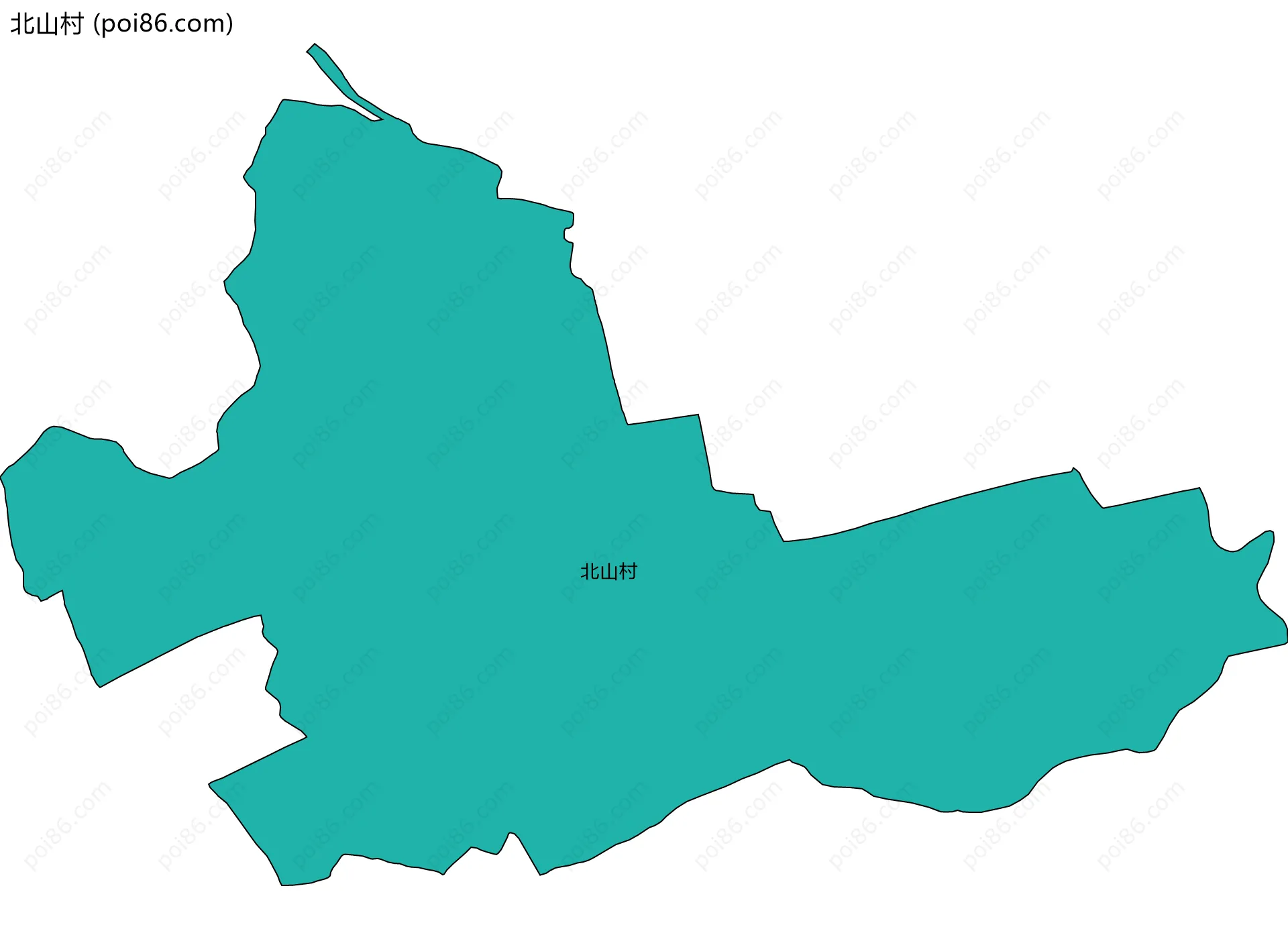 北山村边界地图