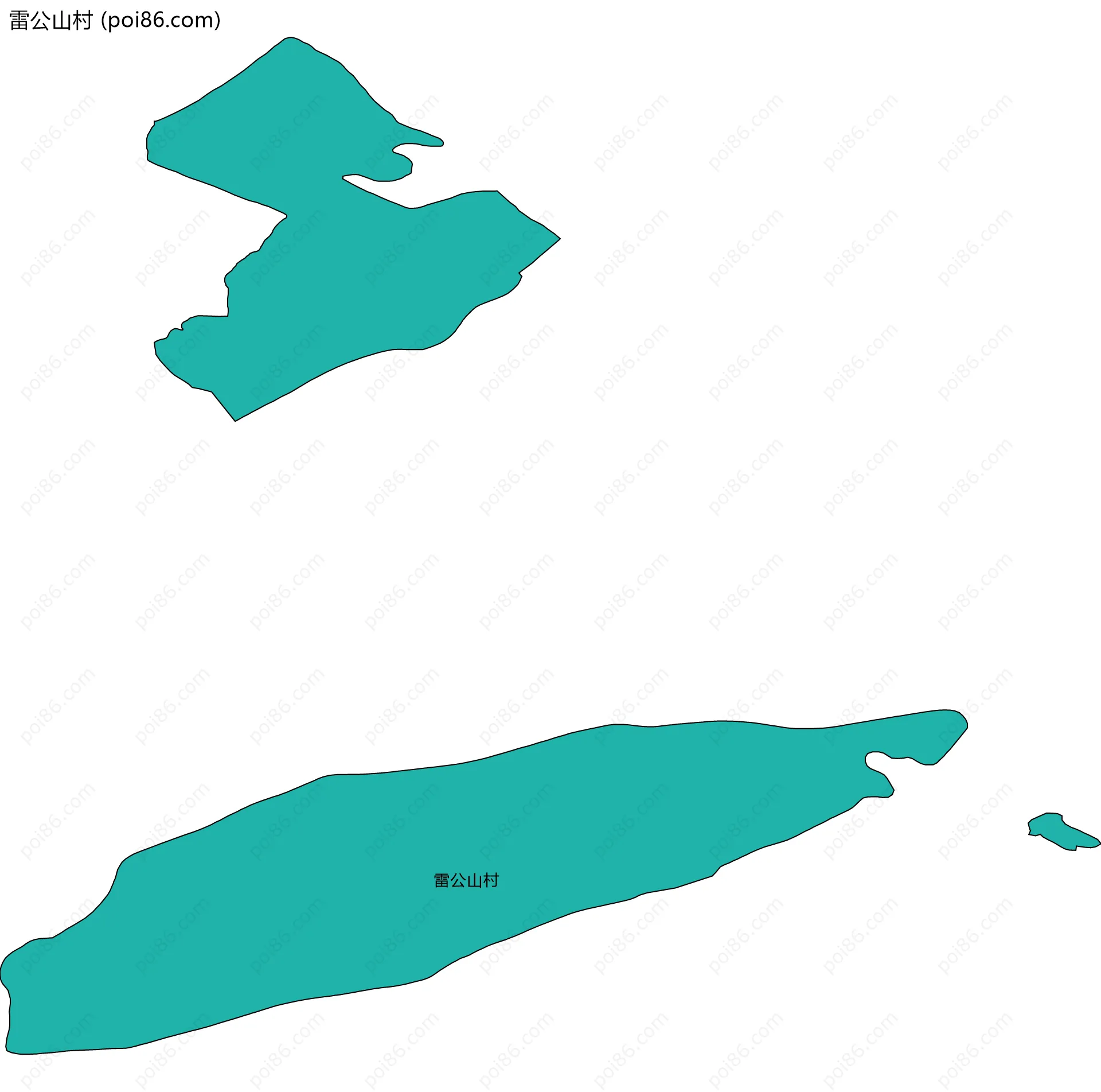 雷公山村边界地图