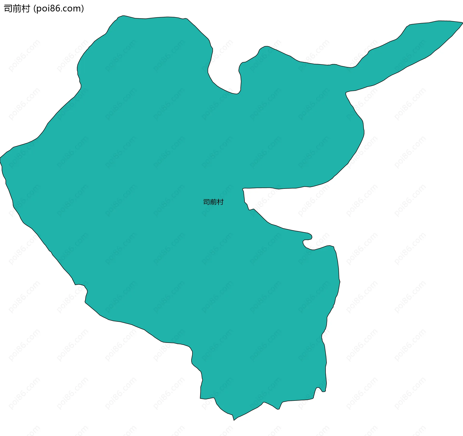 司前村边界地图