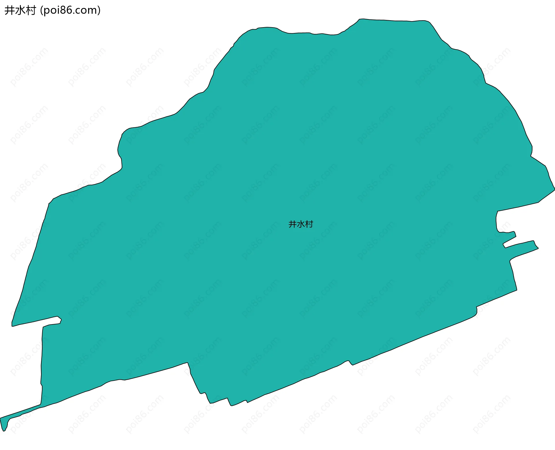 井水村边界地图