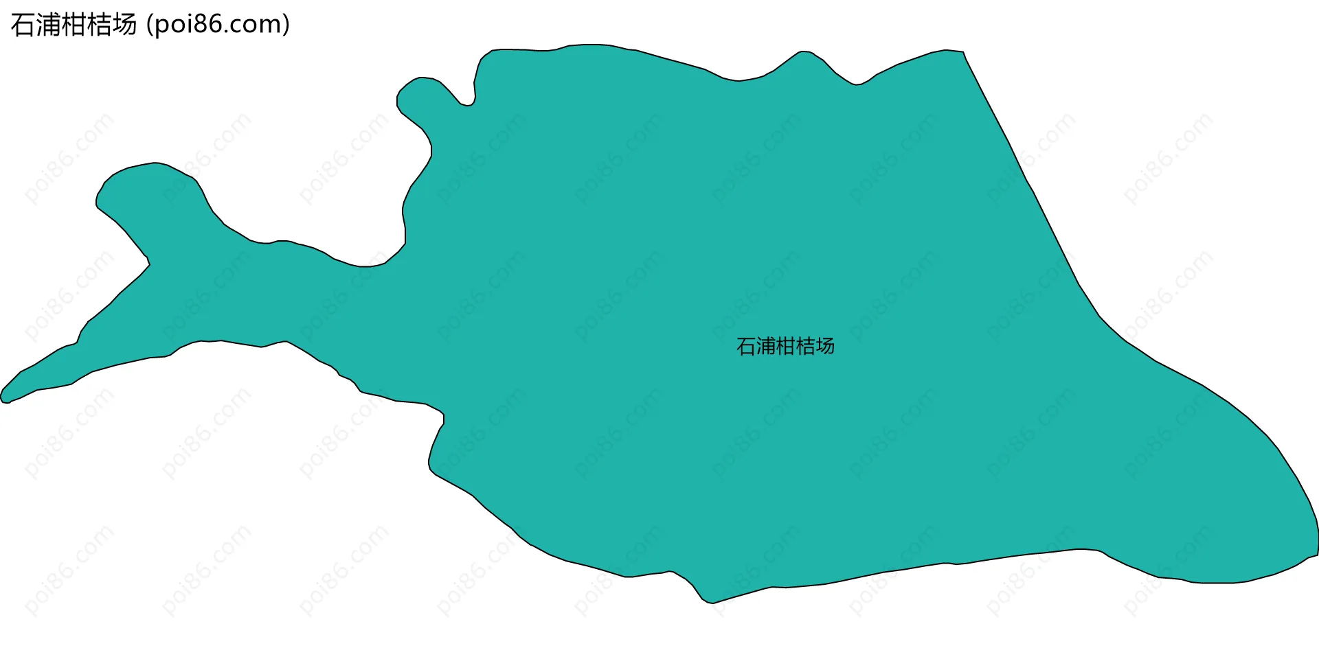 石浦柑桔场边界地图