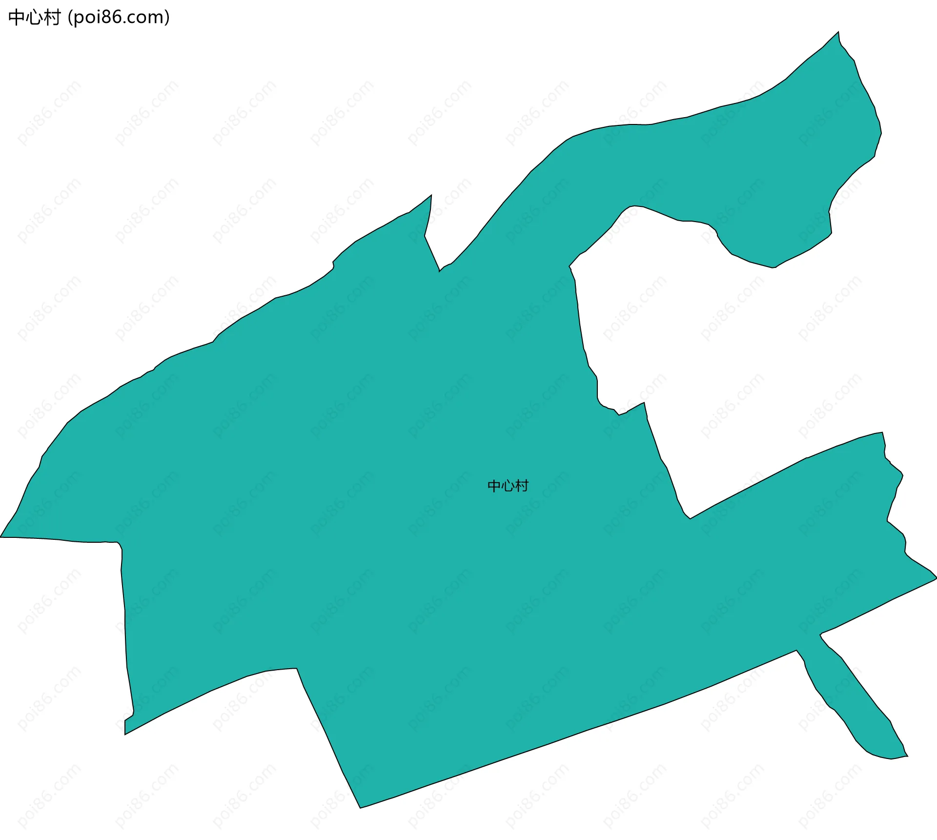中心村边界地图