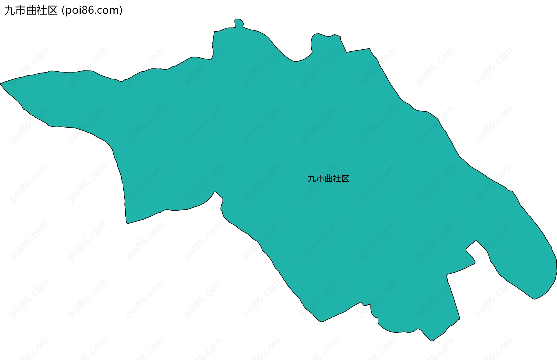 九市曲社区边界地图