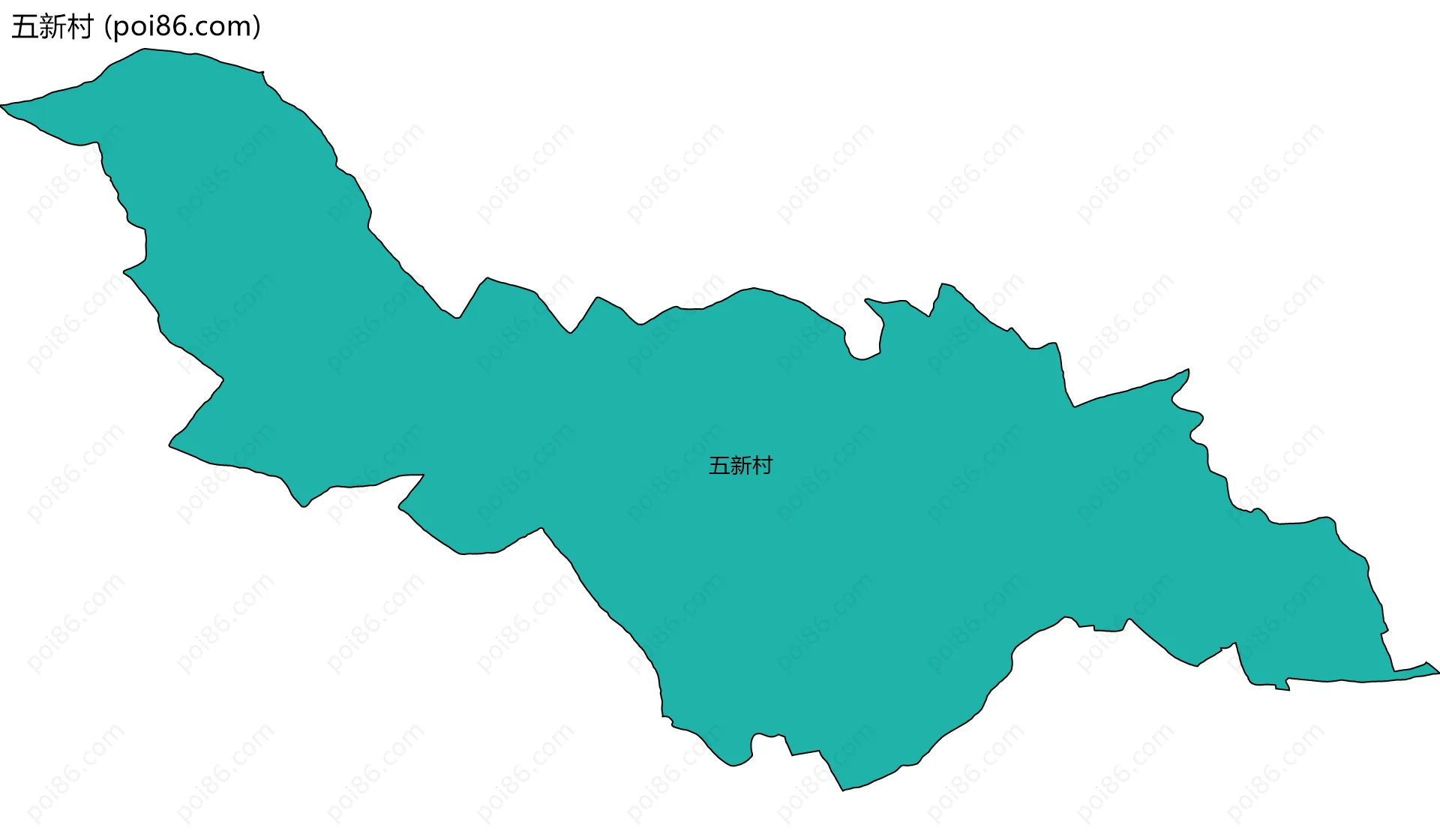 五新村边界地图