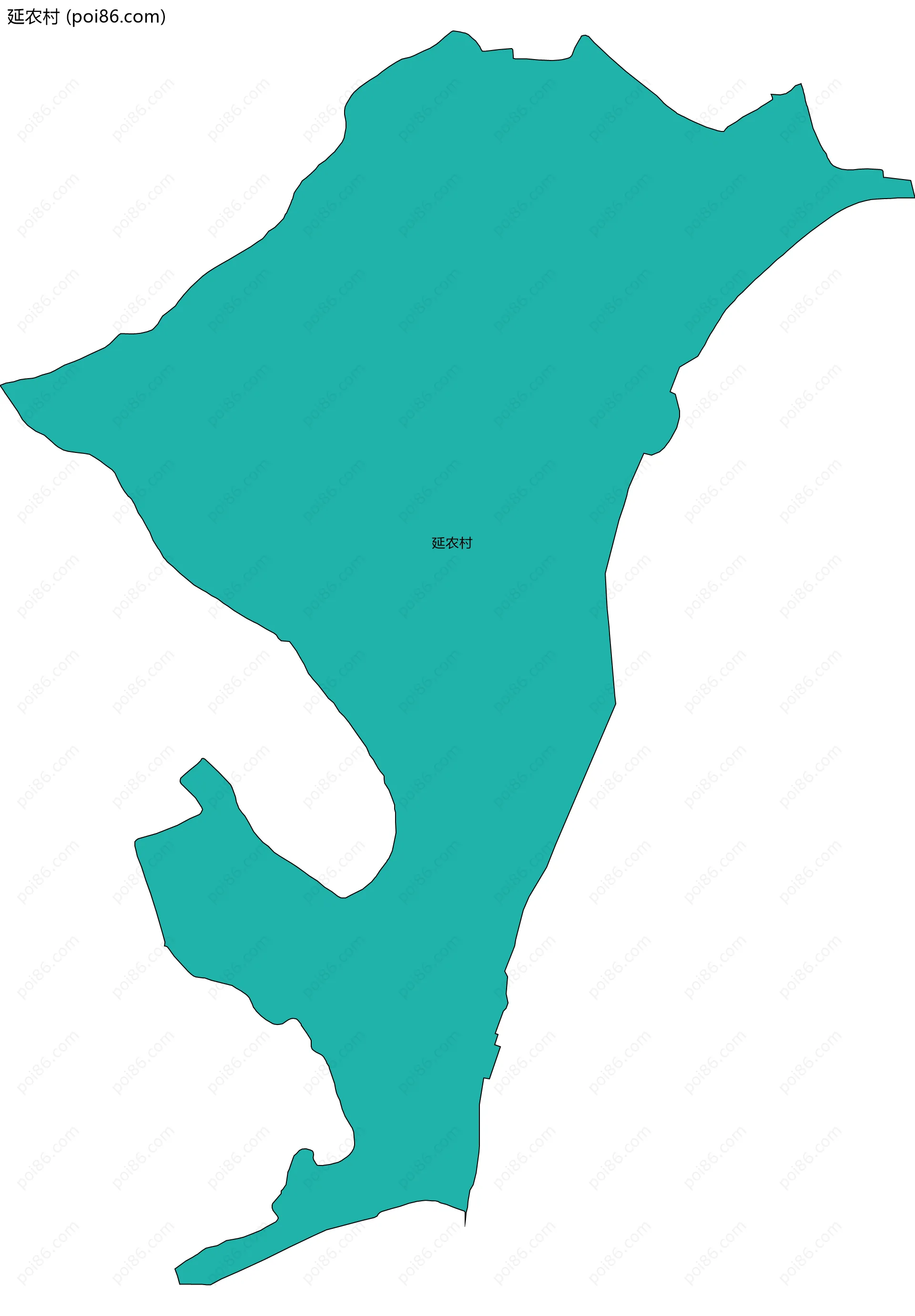 延农村边界地图