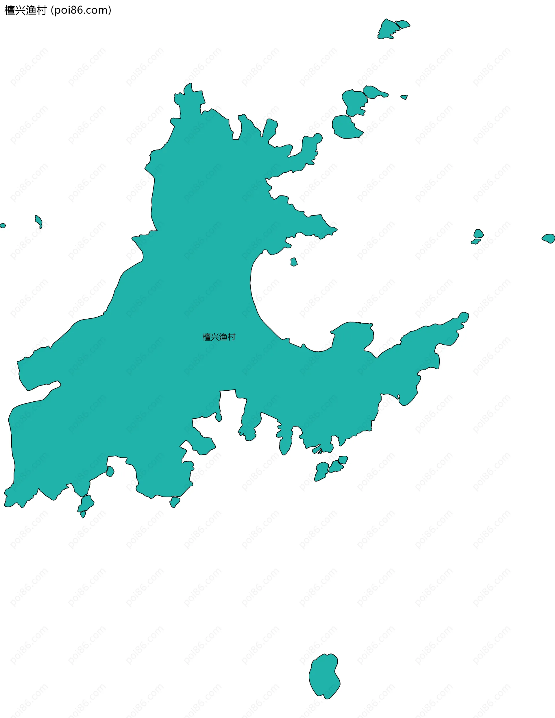 檀兴渔村边界地图