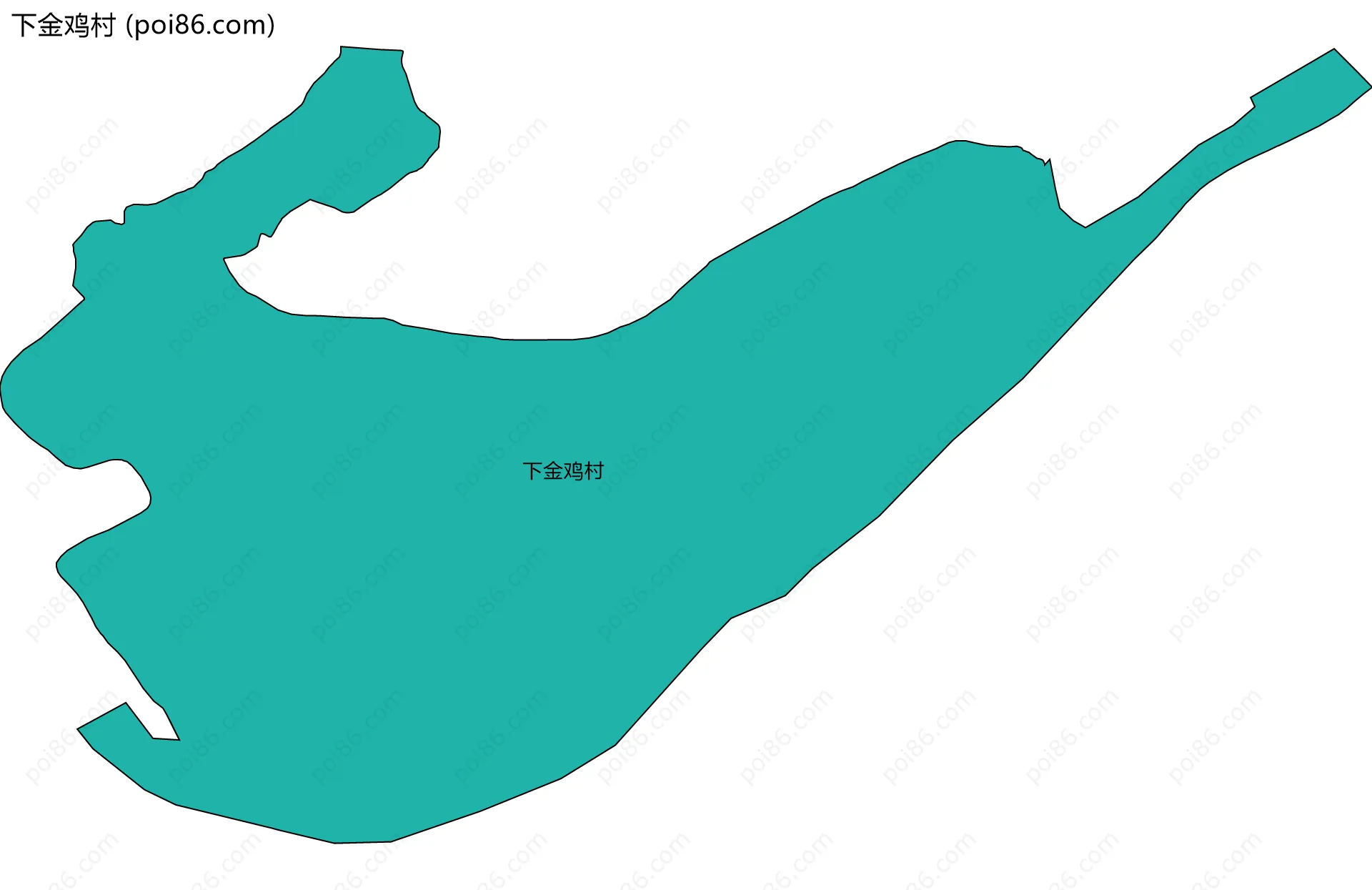 下金鸡村边界地图