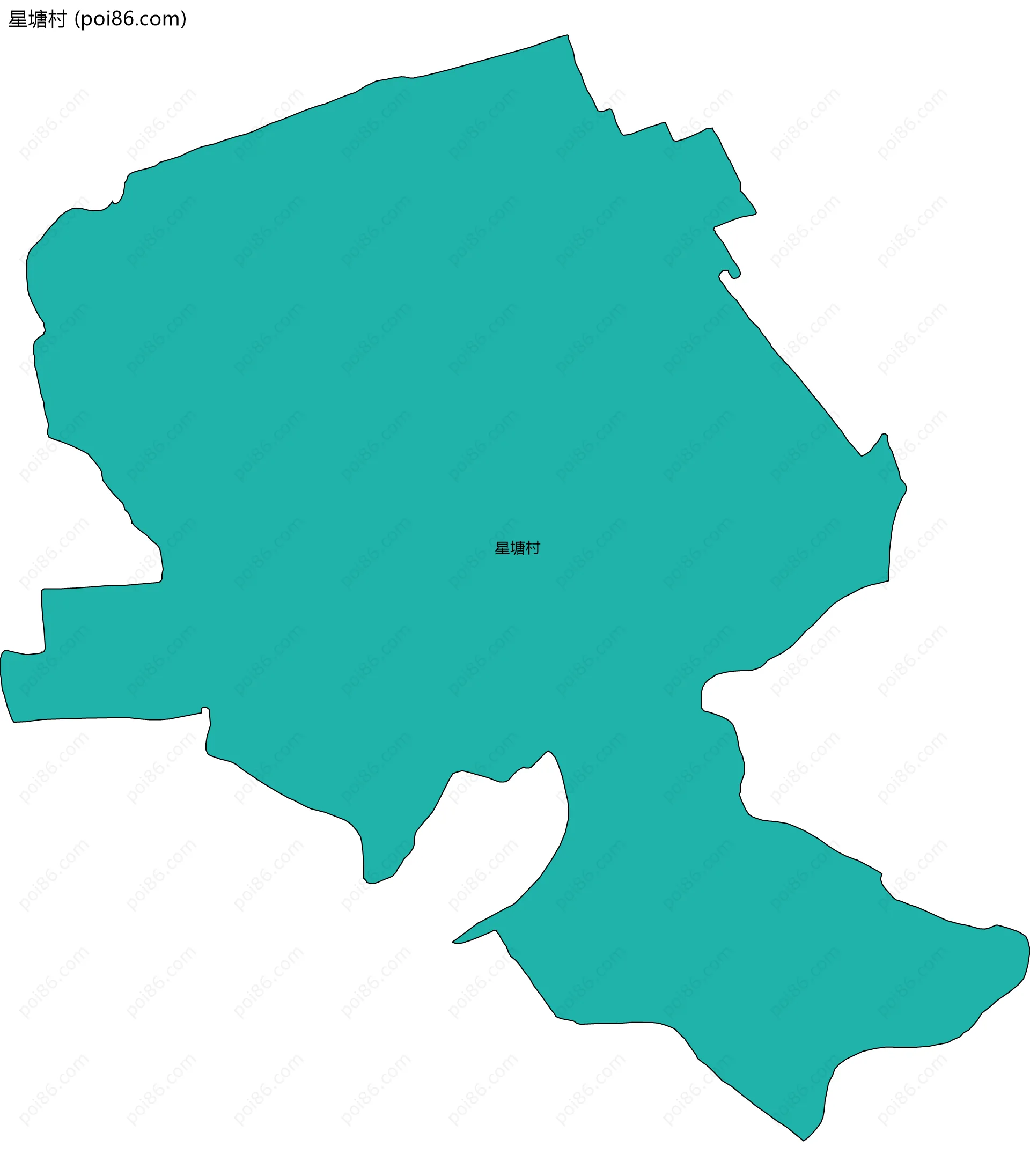 星塘村边界地图