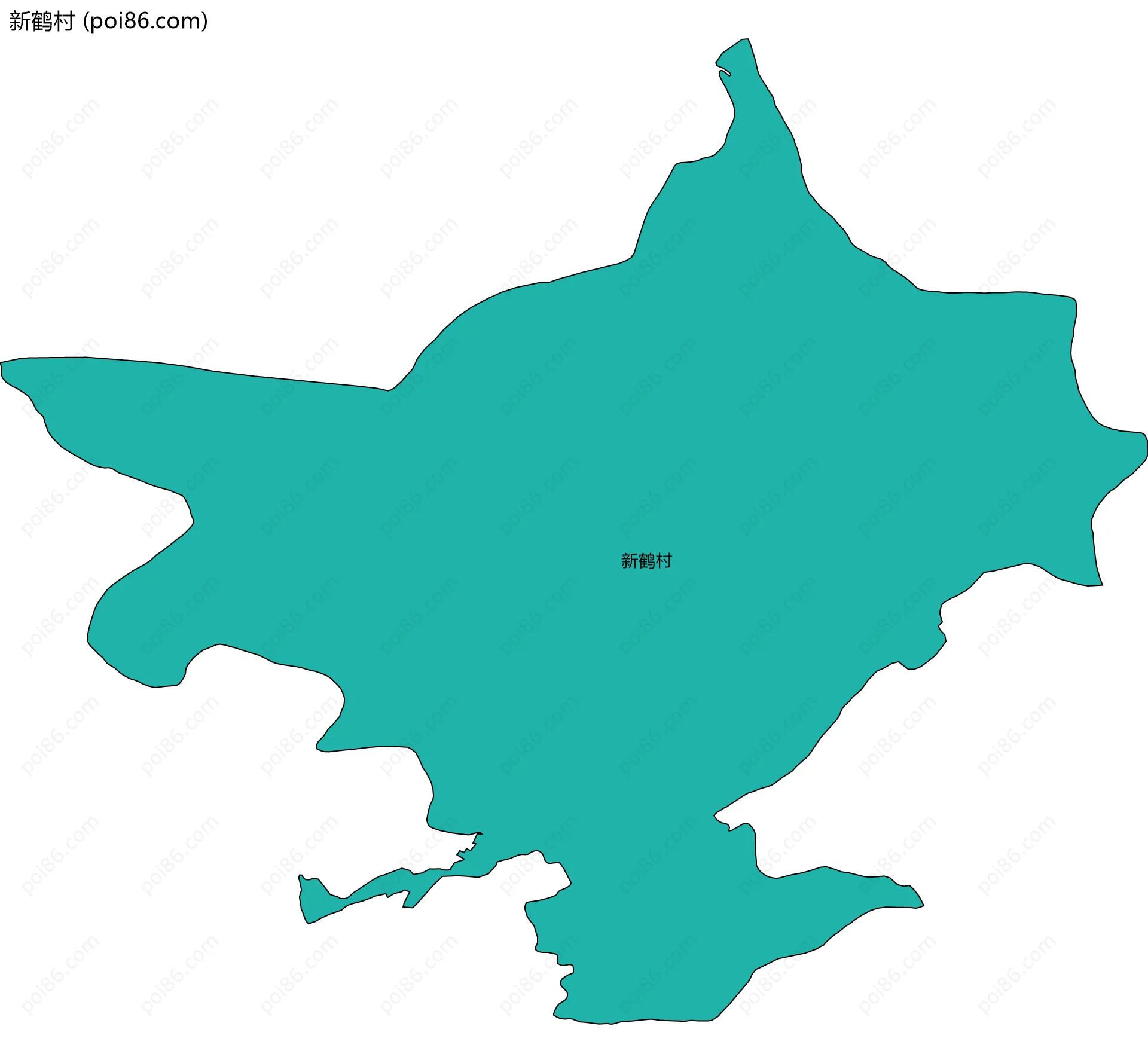 新鹤村边界地图