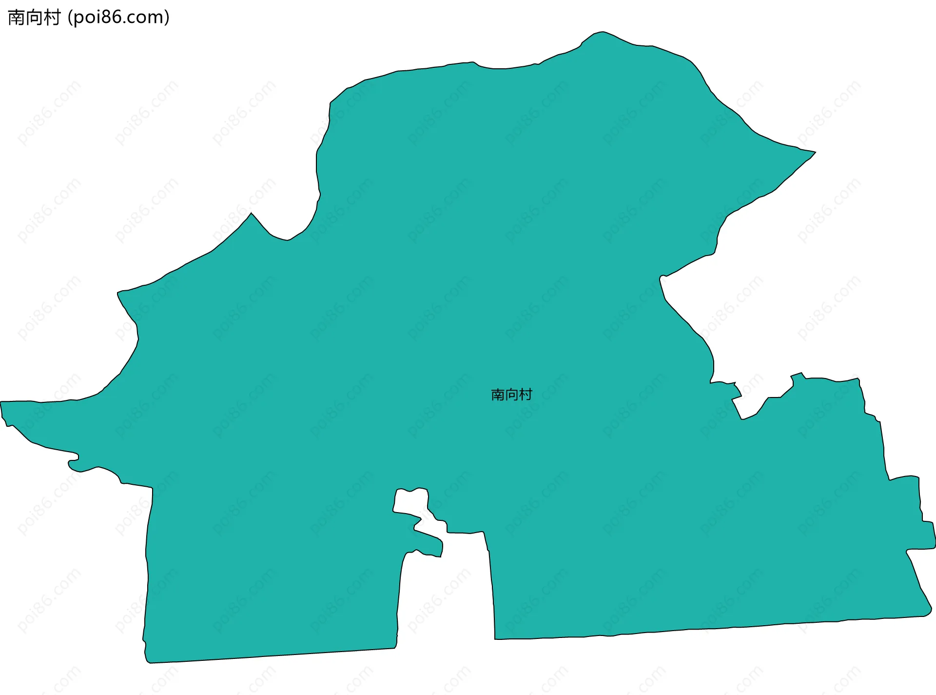南向村边界地图
