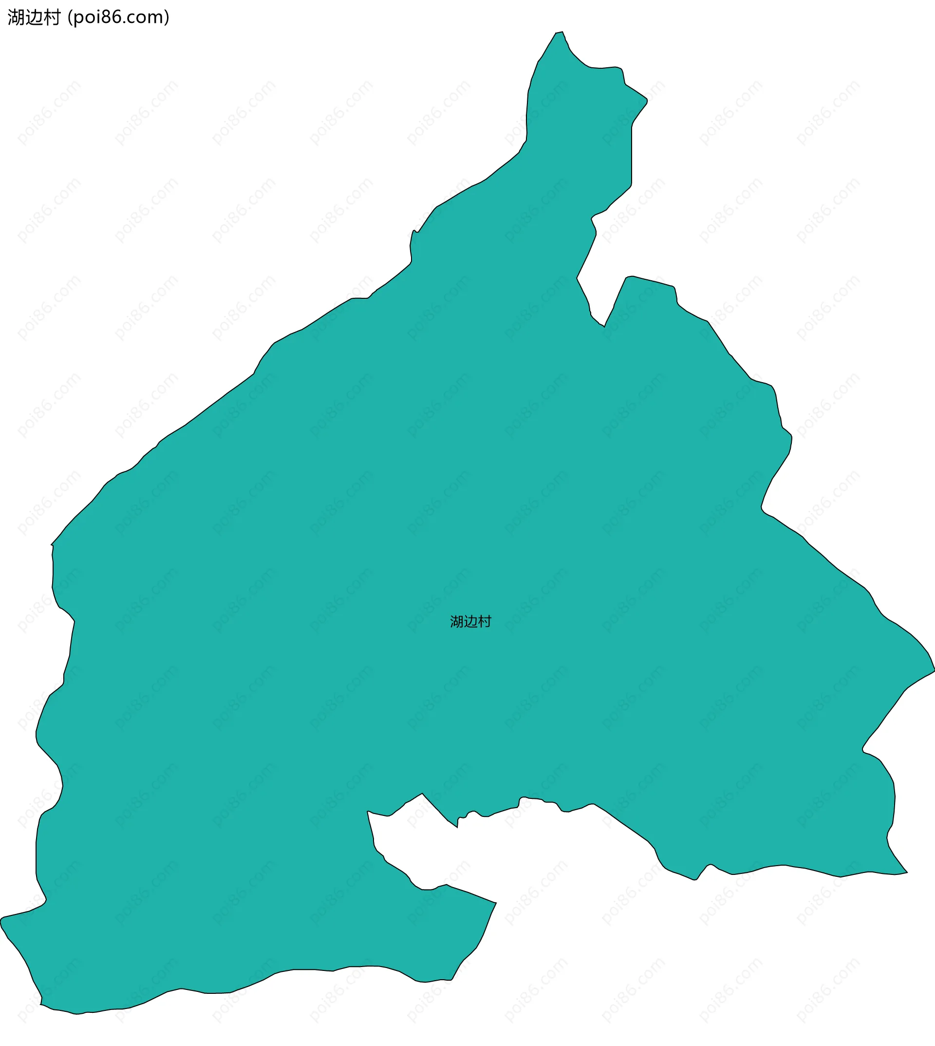 湖边村边界地图