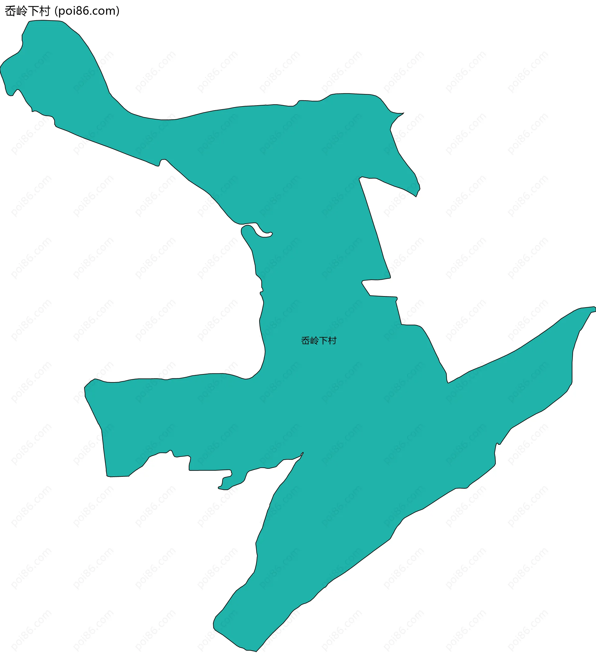 岙岭下村边界地图