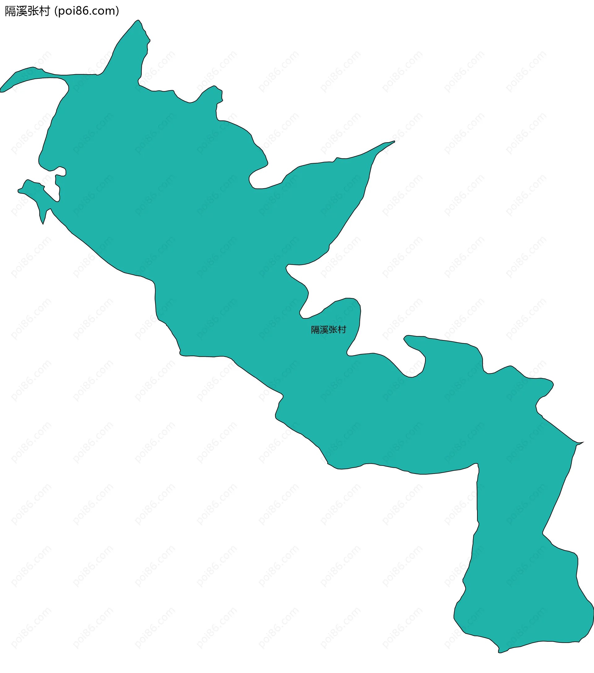 隔溪张村边界地图