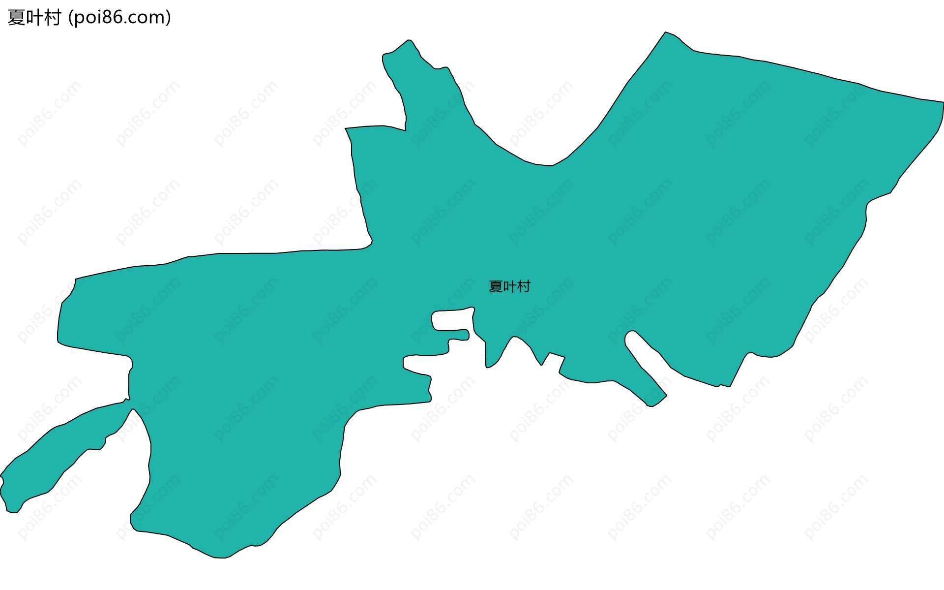 夏叶村边界地图