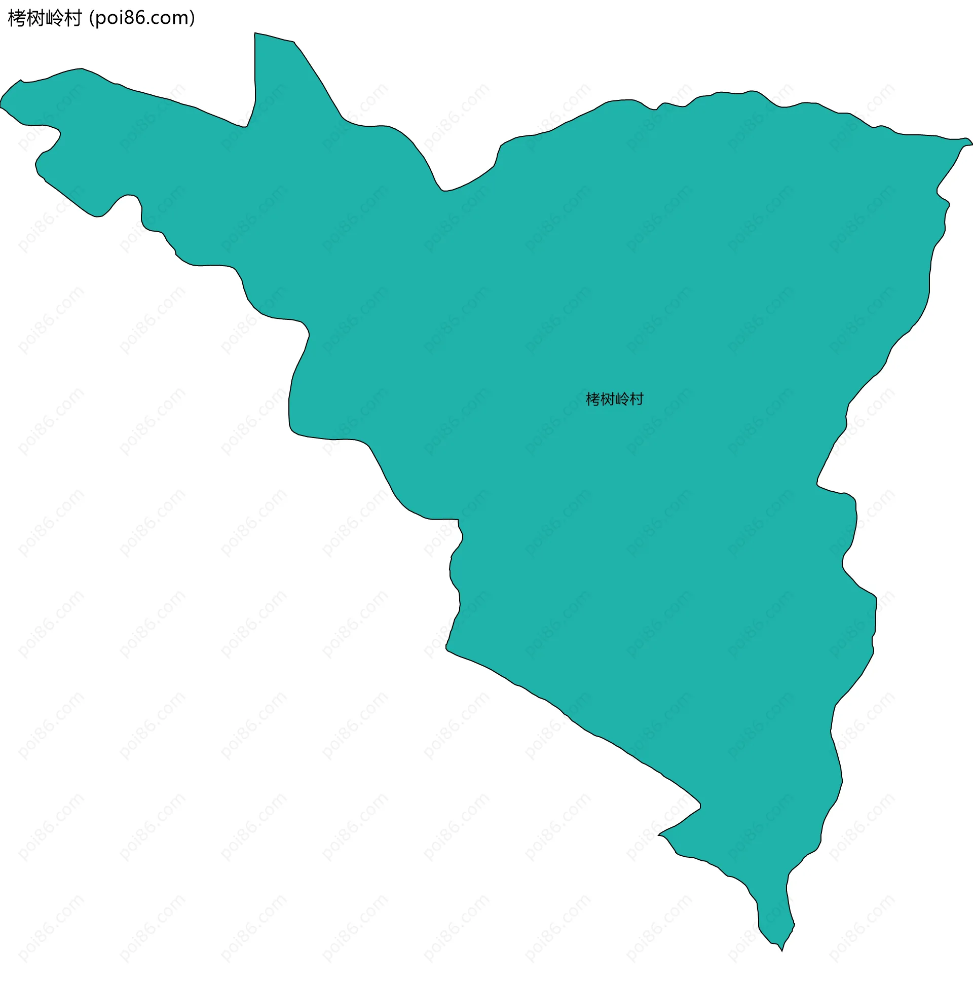 栲树岭村边界地图