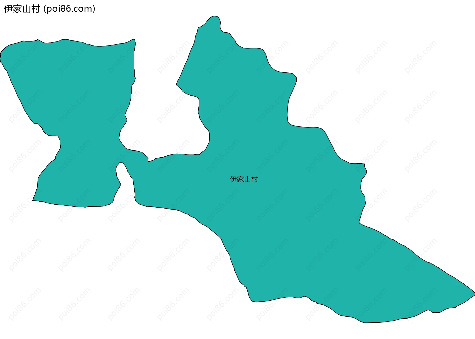 伊家山村边界地图