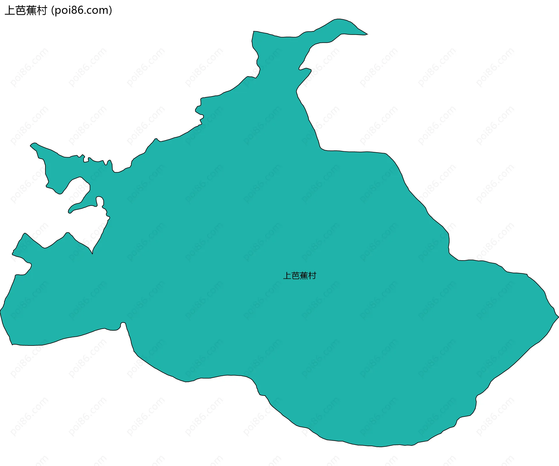 上芭蕉村边界地图