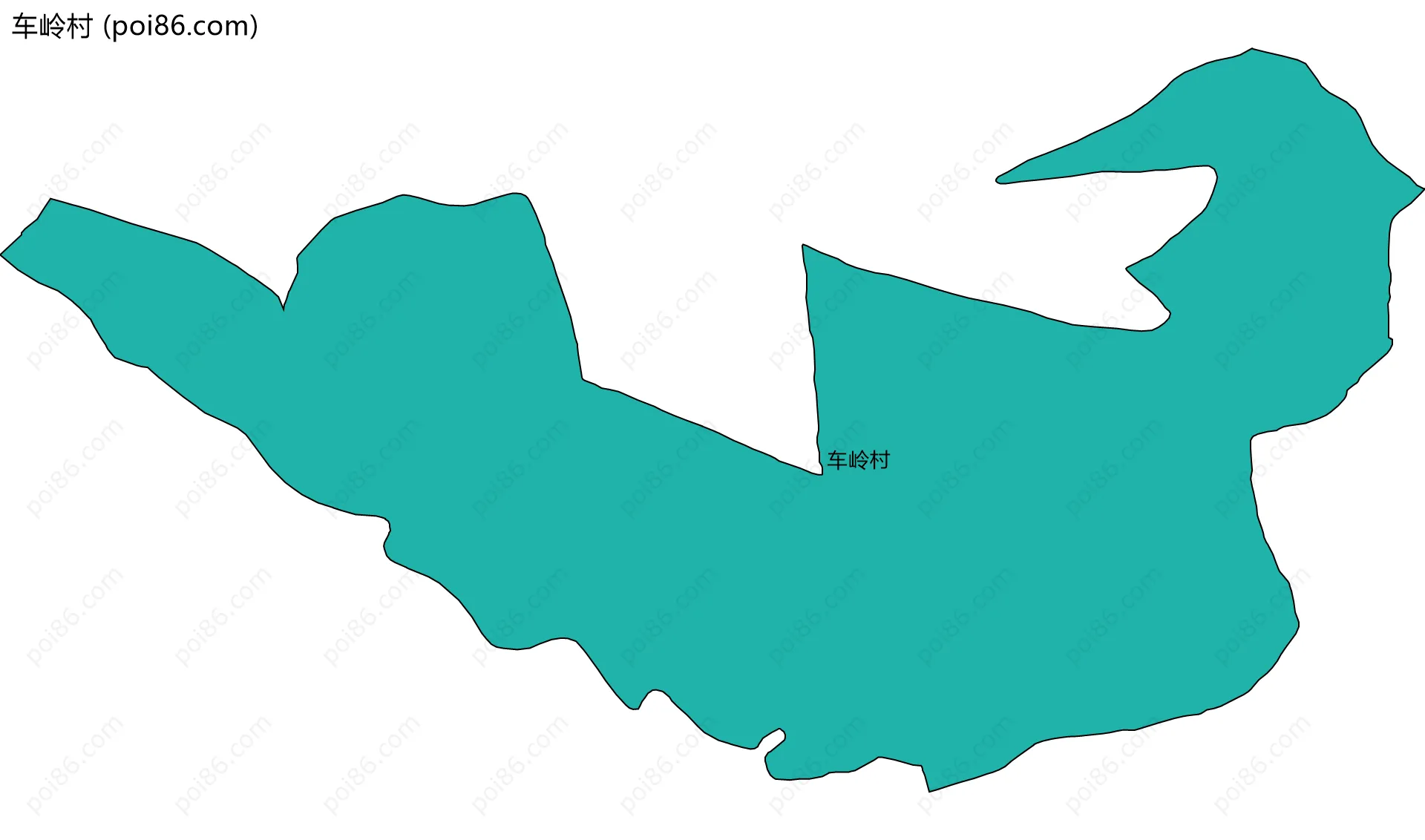 车岭村边界地图