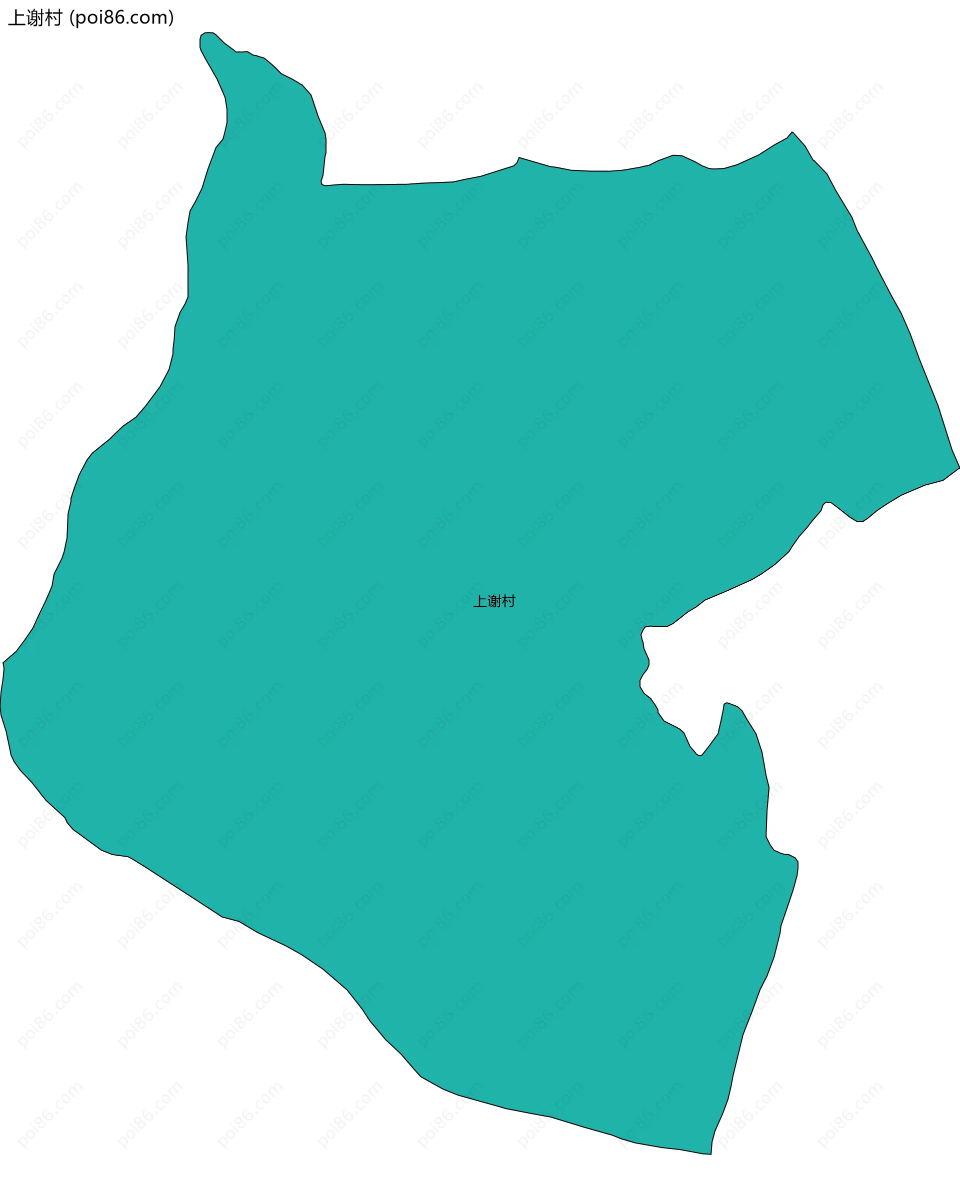 上谢村边界地图