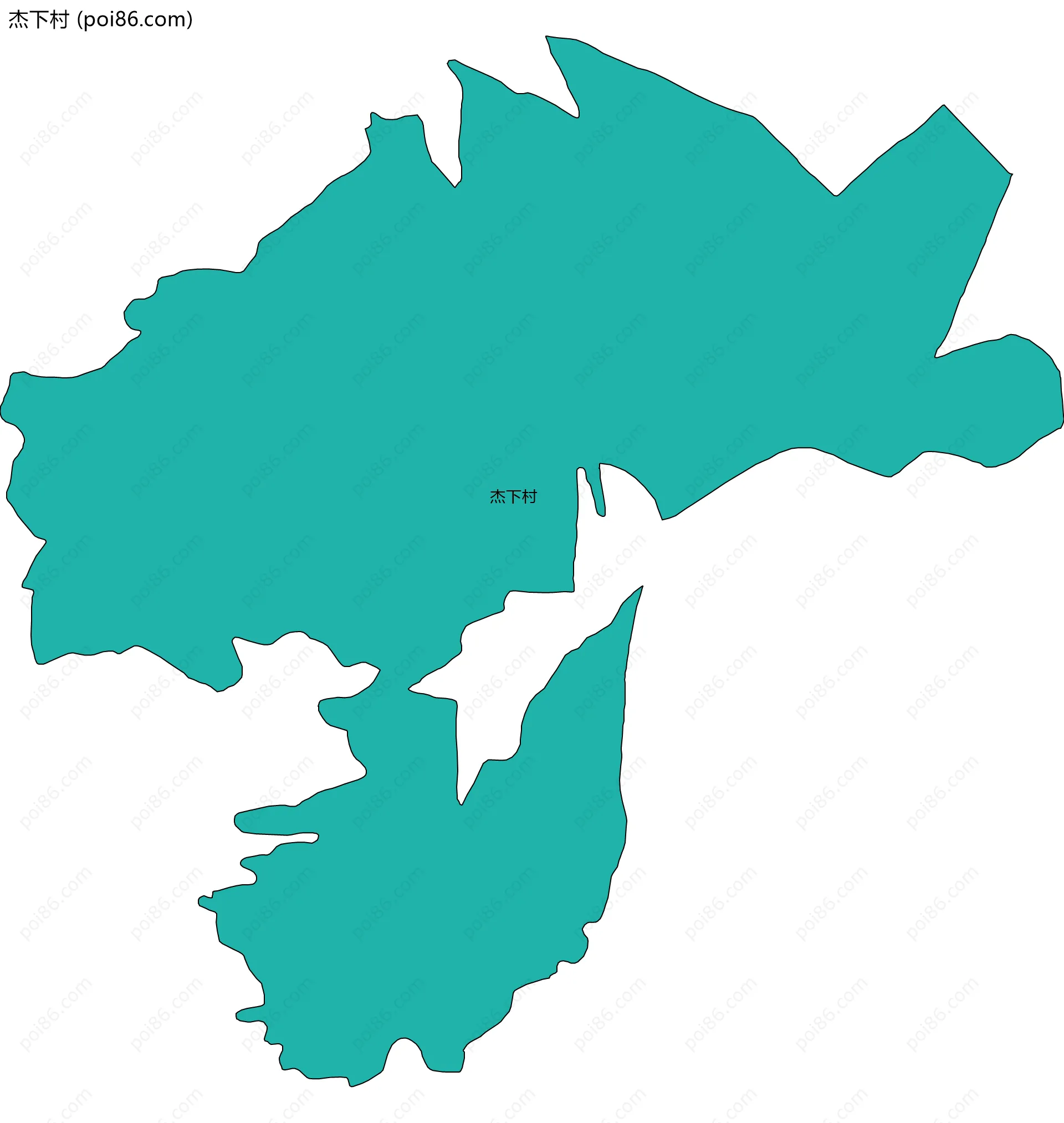 杰下村边界地图