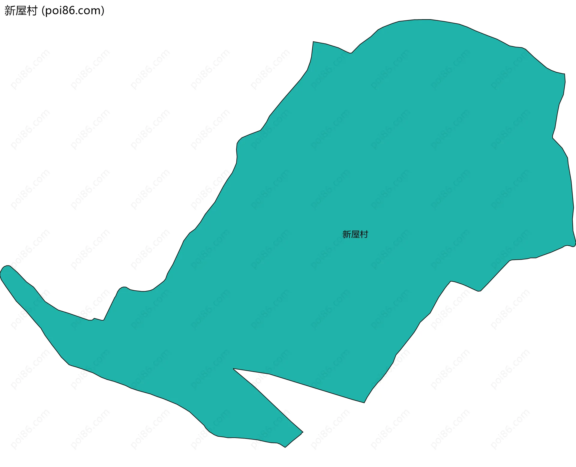 新屋村边界地图